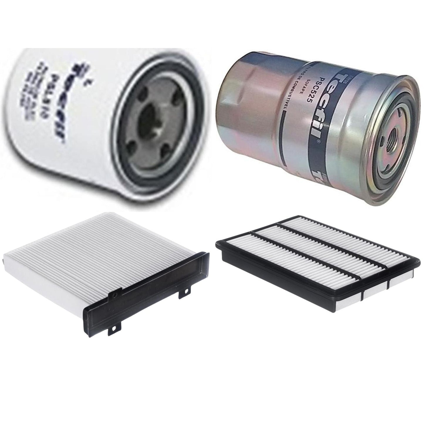 Kit Filtros de Ar do Motor, Óleo, Cabine e Combustível - Tecfil - ACP484 / ARL4135 / PSC525 / PSL818 - (1)
