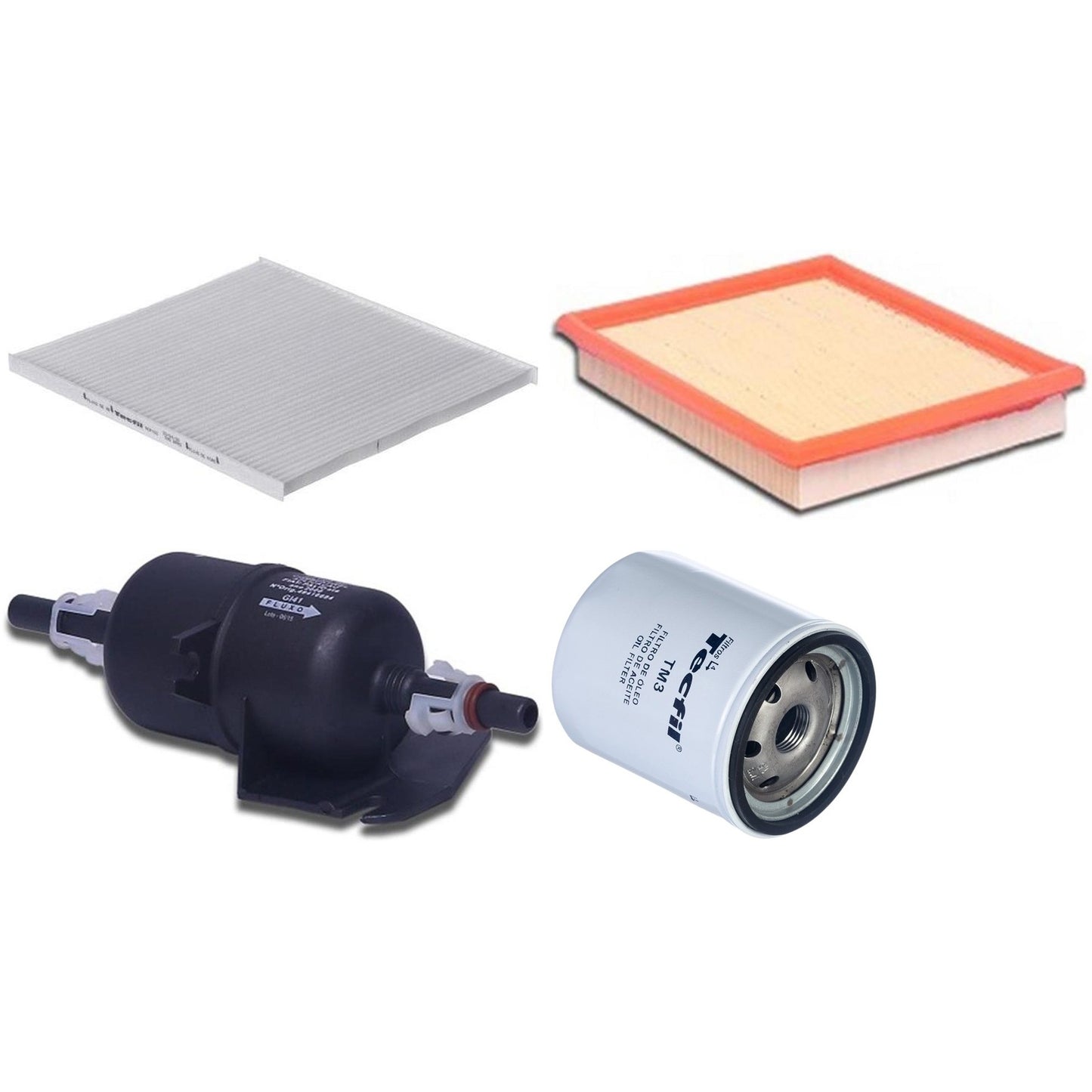 Kit Filtros de Ar do Motor, Óleo, Cabine e Combustível - Tecfil - ACP100 / ARL4150 / GI41 / PSL18M-(TM3) - (1)