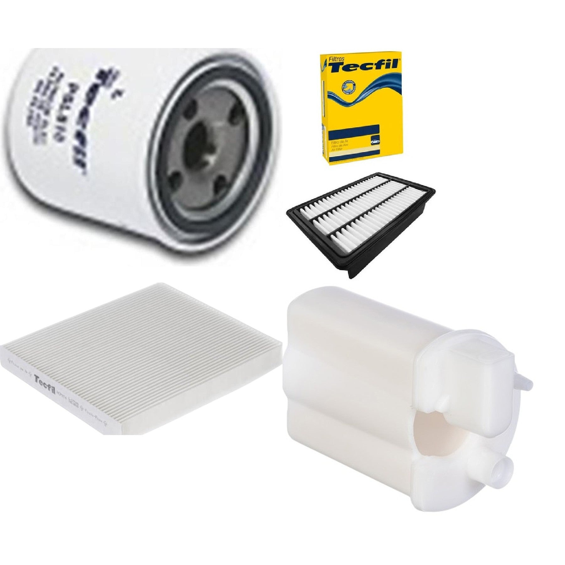 Kit Filtro de Ar, Combustível, Óleo e Ar Condicionado - Tecfil - ACP974 / ARL2332 / FBT2350 / PSL818 - (1)