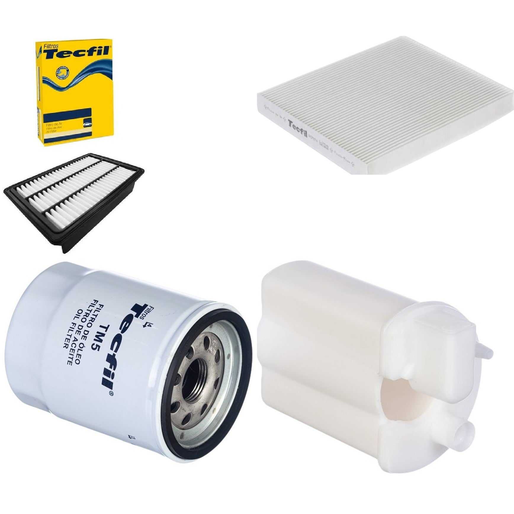 Kit Filtro de Ar, Combustível, Óleo e Ar Condicionado - Tecfil - ACP974 / ARL2332 / FBT2350 / PSL55M-(TM5) - (1)