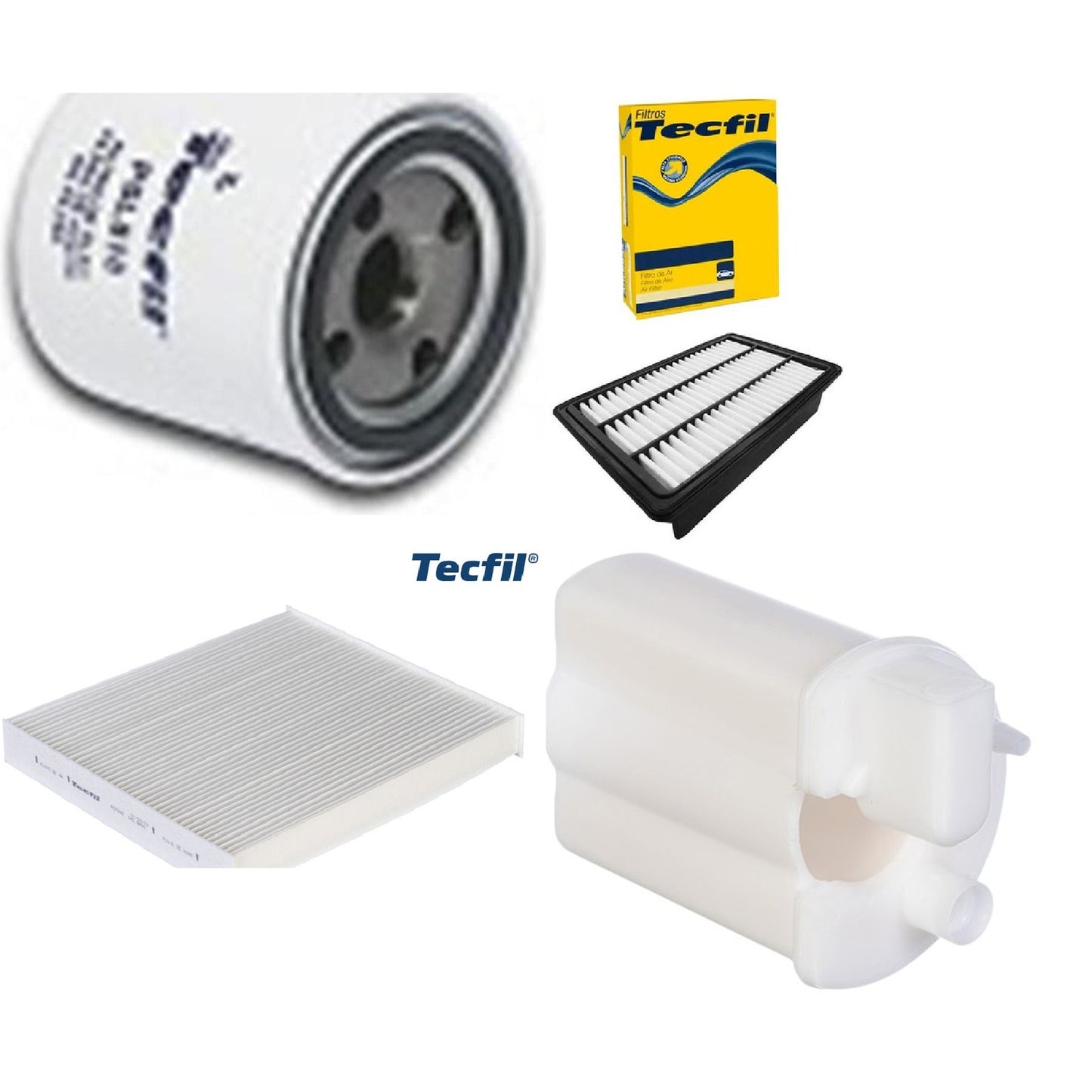 Kit Filtro de Ar, Combustível, Óleo e Ar Condicionado - Tecfil - ACP985 / ARL2332 / FBT2350 / PSL818 - (1)
