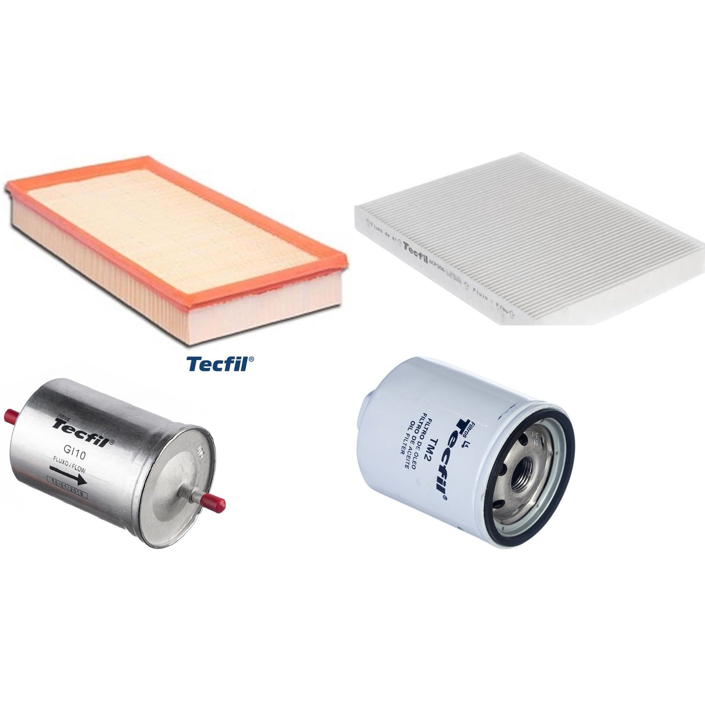 Kit Filtros de Ar do Motor, Óleo, Cabine e Combustível - Tecfil - ACP306 / ARL6093 / GI10 / PSL34MP-(TM2) - (1)