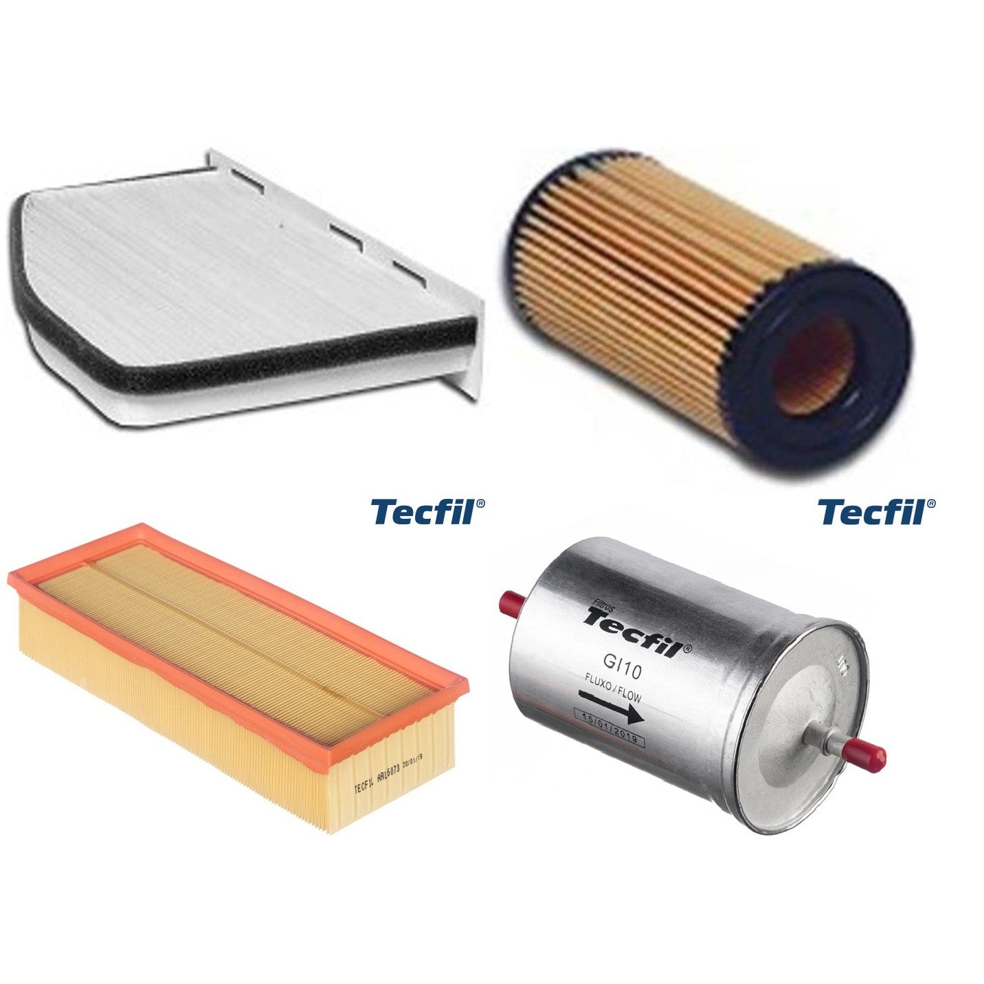 Kit Filtros de Ar do Motor, Óleo, Cabine e Combustível - Tecfil - ACP309 / ARL6073 / GI10 / PEL313 - (1)