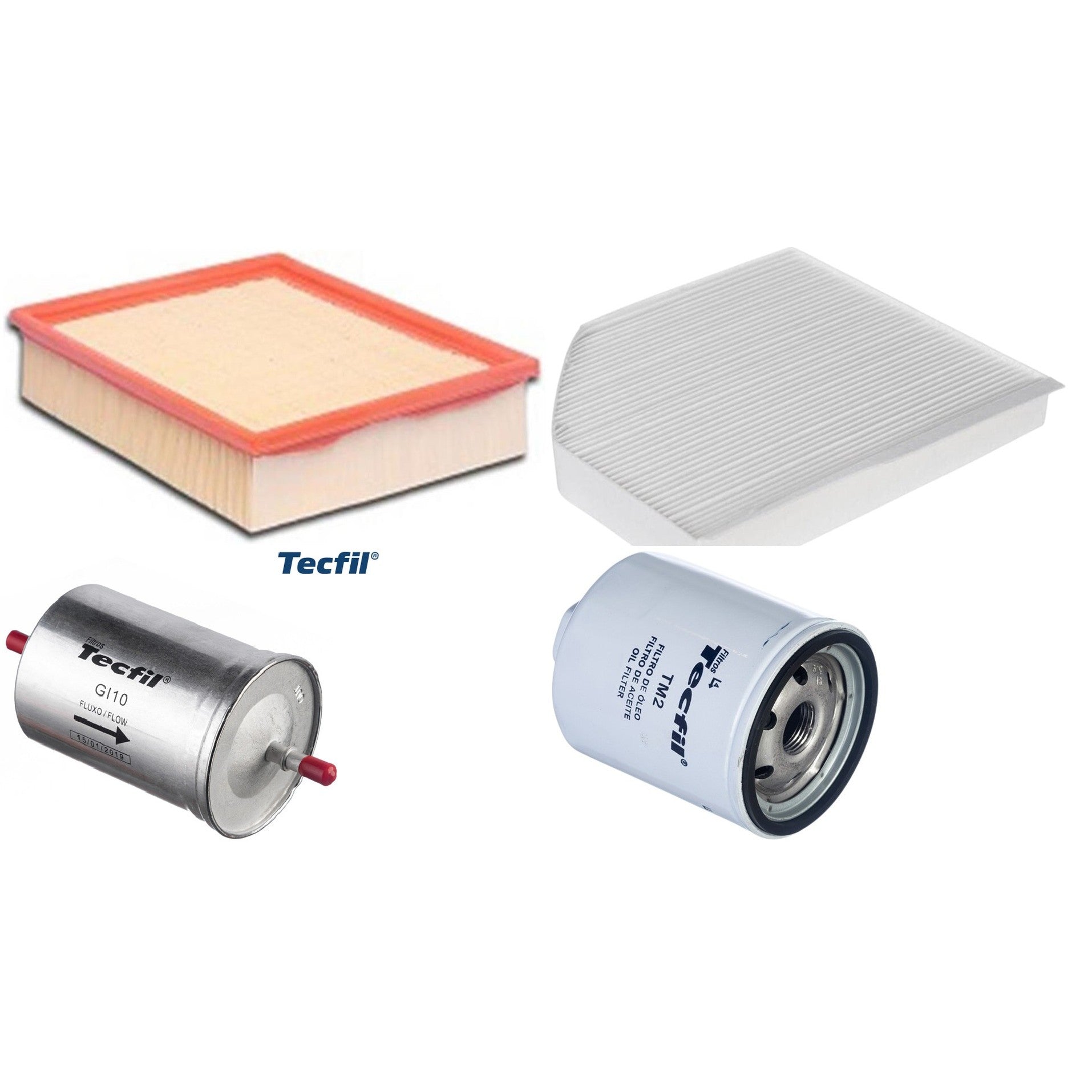 Kit Filtros de Ar do Motor, Óleo, Cabine e Combustível - Tecfil - ACP310 / ARL8837 / GI10 / PSL34MP-(TM2) - (1)