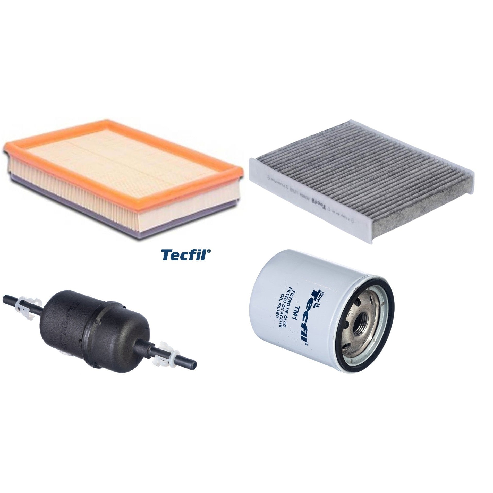 Kit Filtros de Ar do Motor, Óleo, Cabine e Combustível - Tecfil - ACA202 / ARL9603 / GI60/7 / PSL34M-(TM1) - (1)