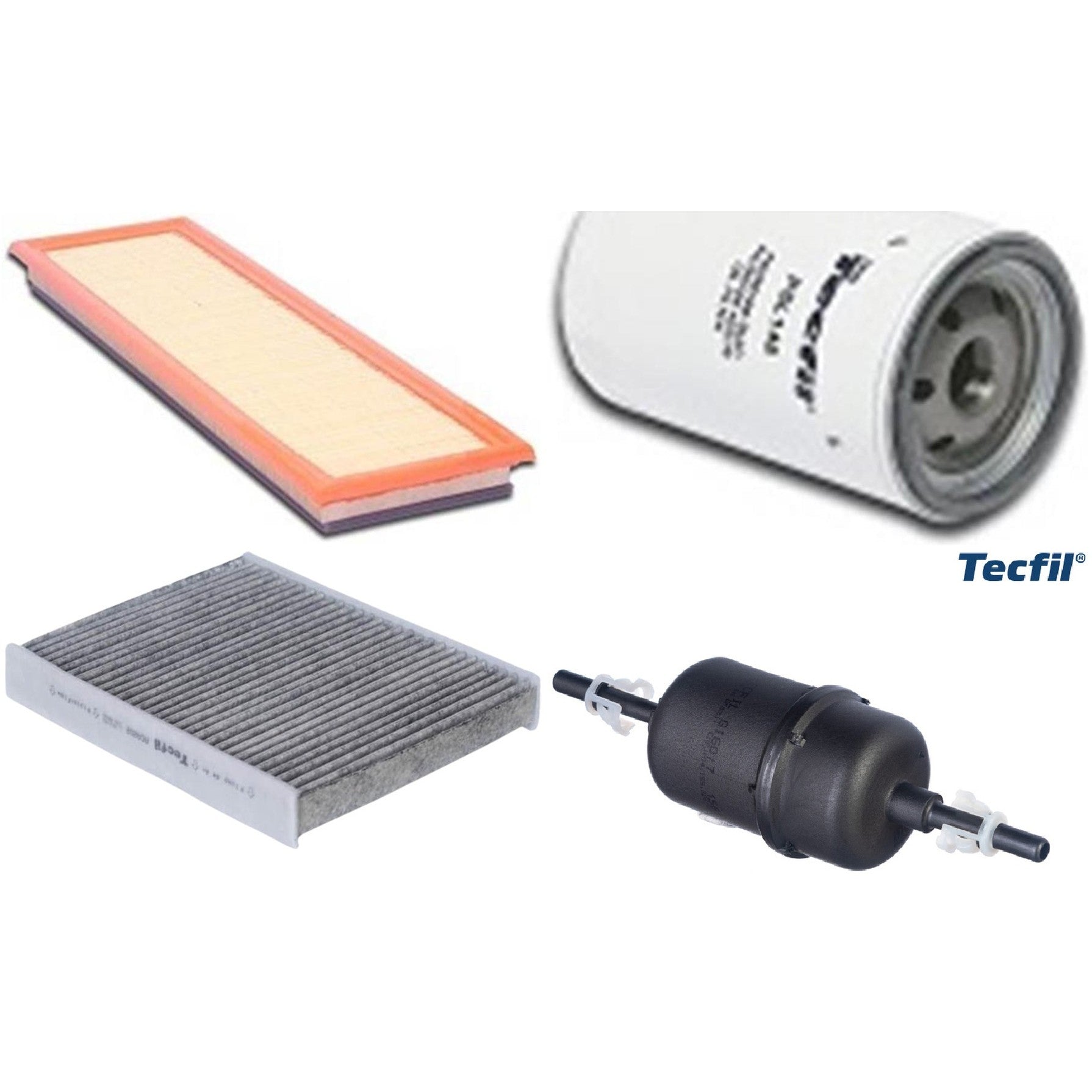 Kit Filtros de Ar do Motor, Óleo, Cabine e Combustível - Tecfil - ACA202 / ARL9608 / GI60/7 / PSL148 - (1)
