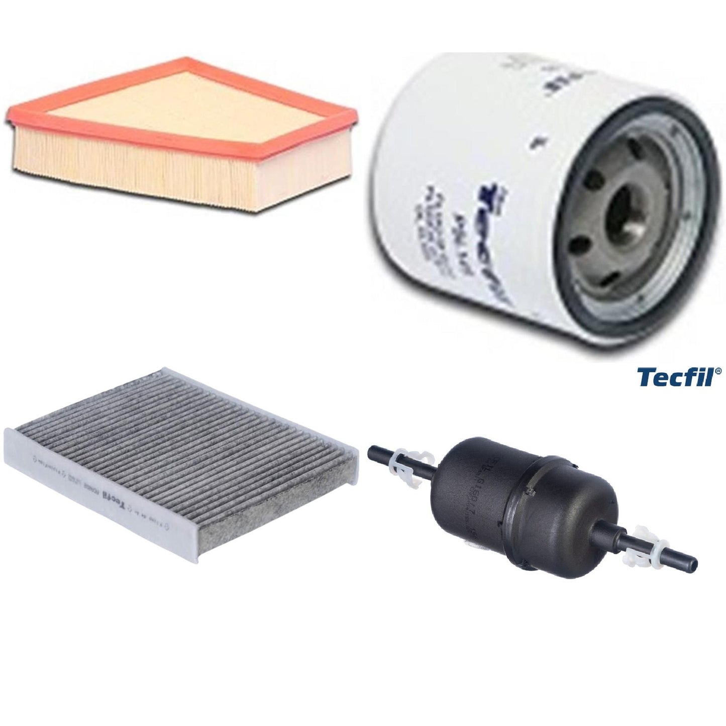 Kit Filtros de Ar do Motor, Óleo, Cabine e Combustível - Tecfil - ACA202 / ART6098 / GI60/7 / PSL145 - (1)