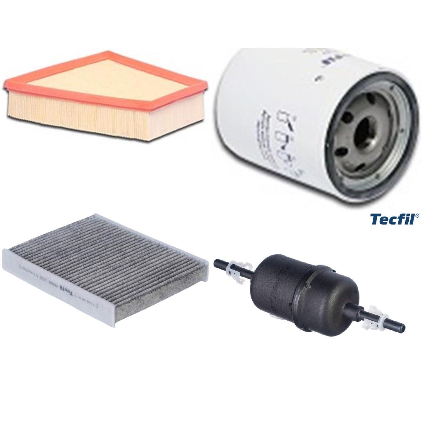 Kit Filtros de Ar do Motor, Óleo, Cabine e Combustível - Tecfil - ACA202 / ART6098 / GI60/7 / PSL147 - (1)