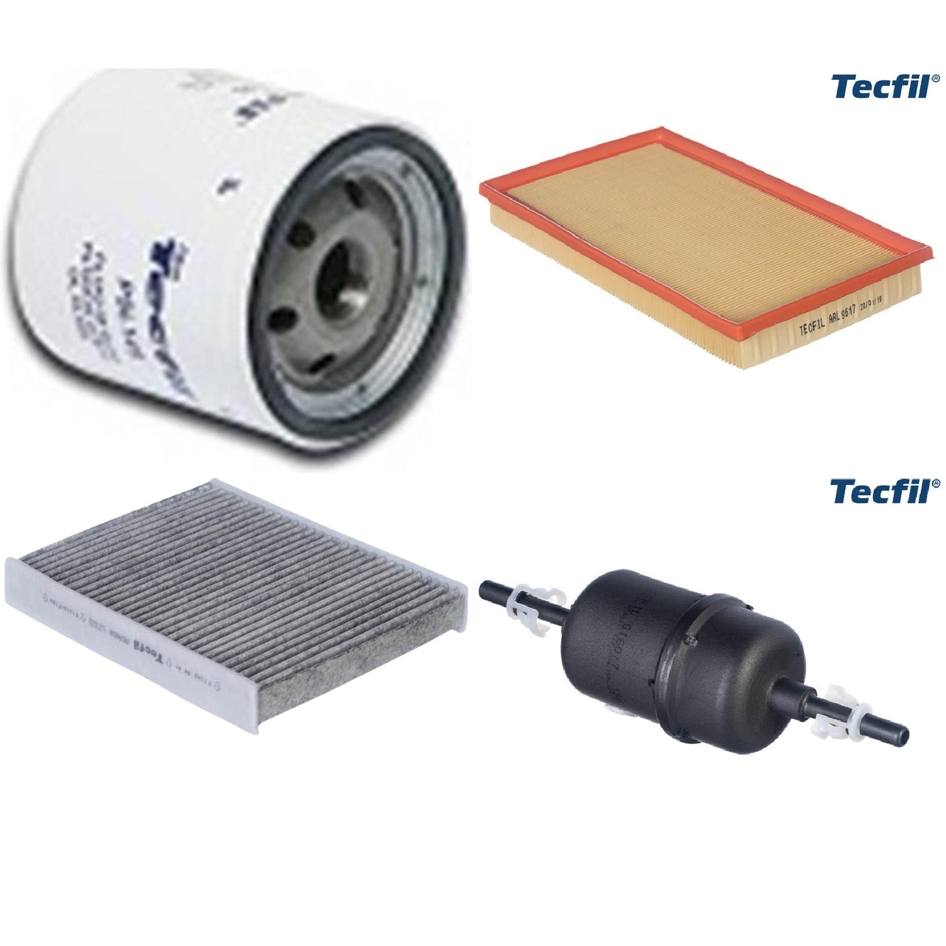Kit Filtros de Ar do Motor, Óleo, Cabine e Combustível - Tecfil - ACA202 / ARL9617 / GI60/7 / PSL145 - (1)