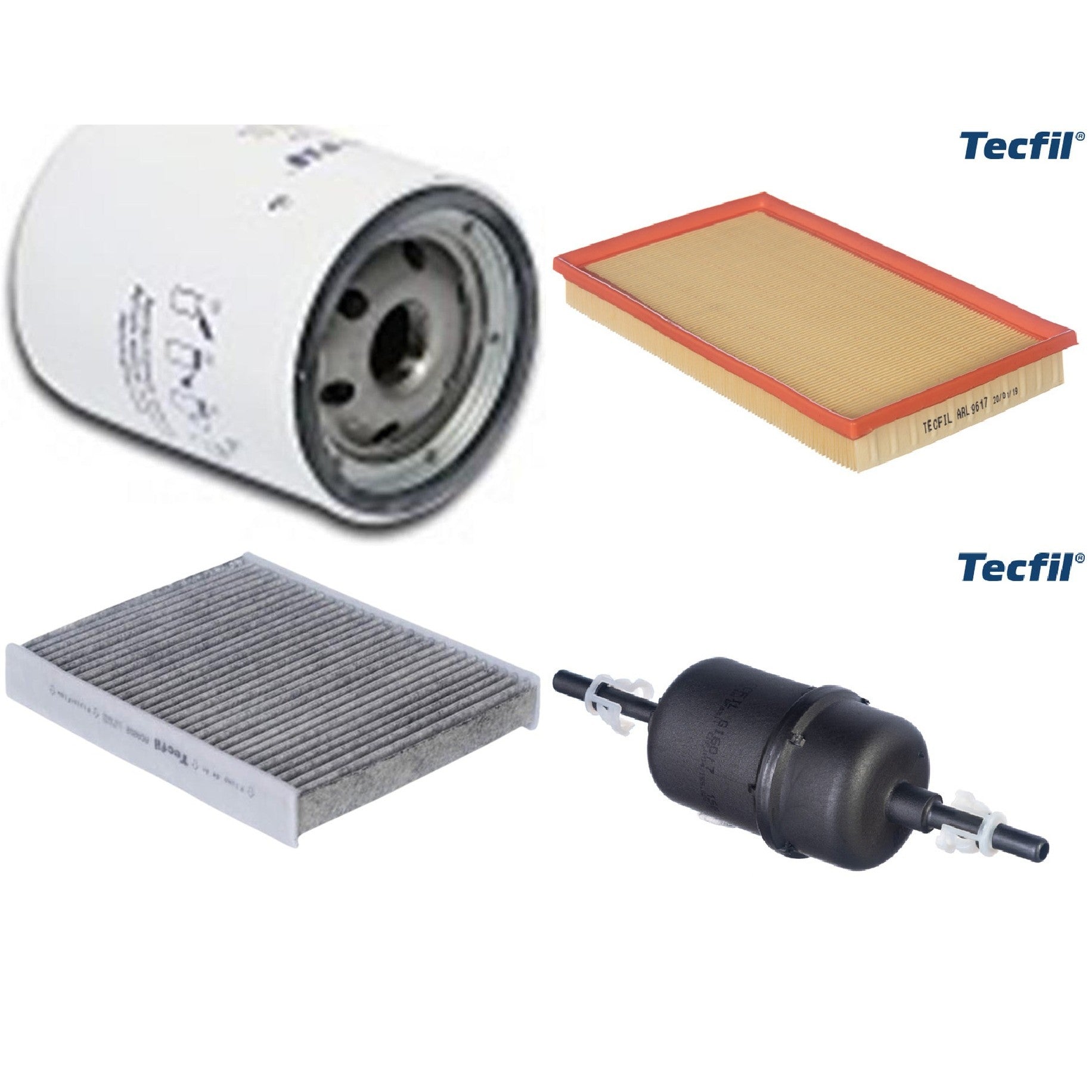 Kit Filtros de Ar do Motor, Óleo, Cabine e Combustível - Tecfil - ACA202 / ARL9617 / GI60/7 / PSL147 - (1)