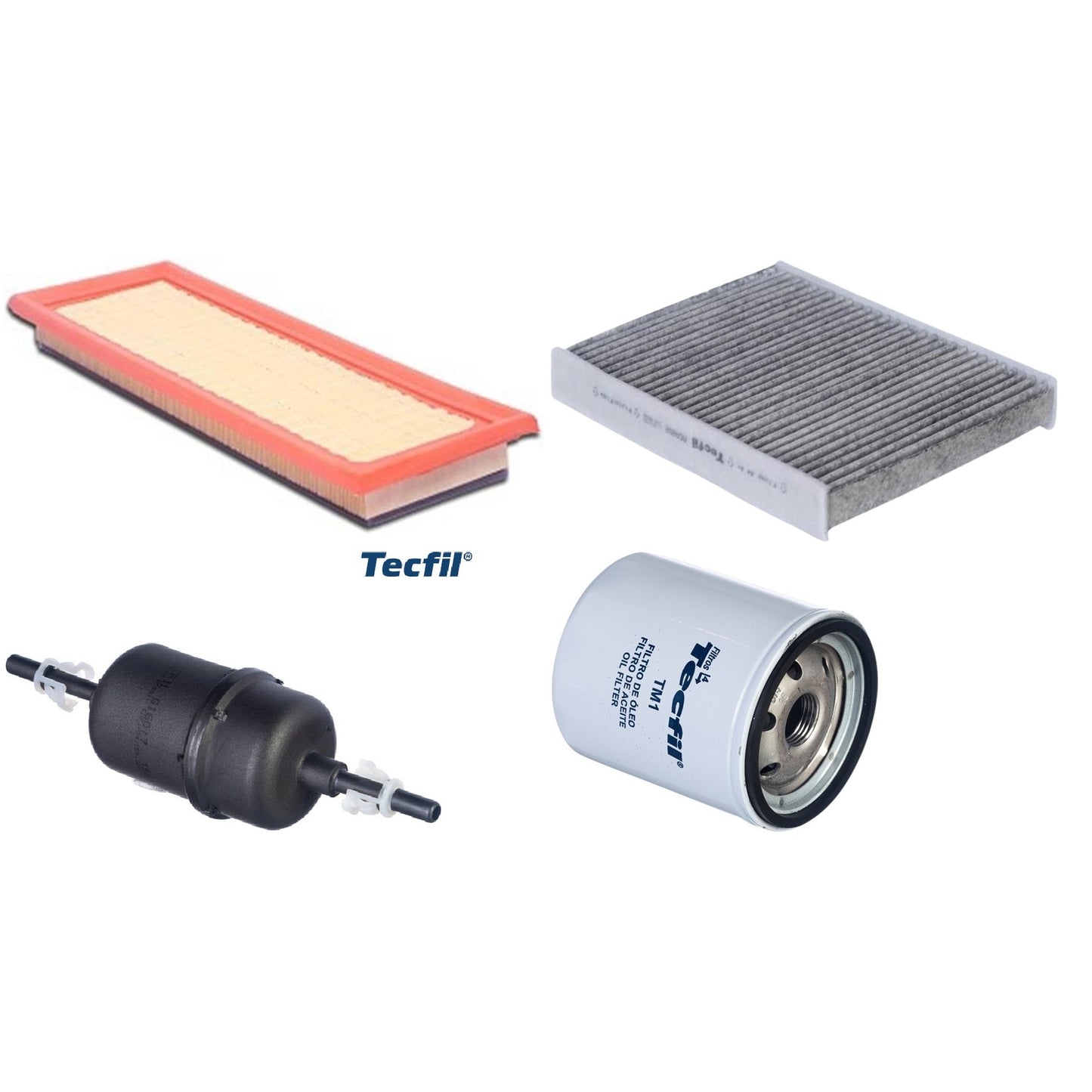 Kit Filtros de Ar do Motor, Óleo, Cabine e Combustível - Tecfil - ACA202 / ARL9609 / GI60/7 / PSL34M-(TM1) - (1)