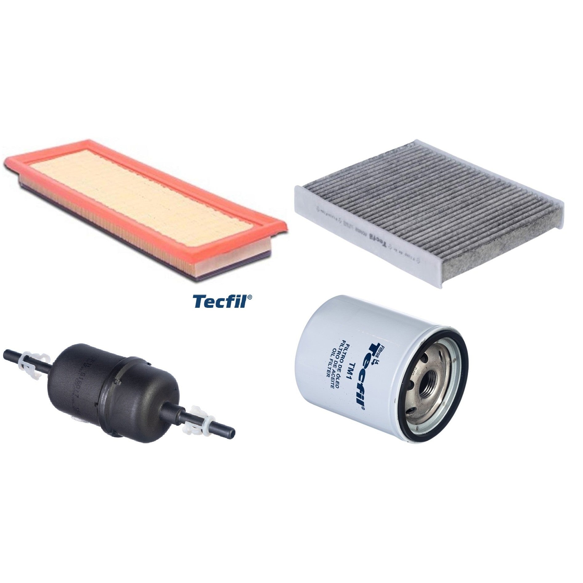 Kit Filtros de Ar do Motor, Óleo, Cabine e Combustível - Tecfil - ACA202 / ARL9609 / GI60/7 / PSL34M-(TM1) - (1)
