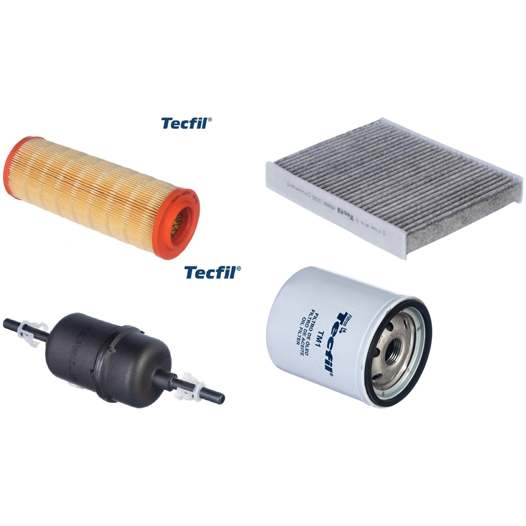 Kit Filtros de Ar do Motor, Óleo, Cabine e Combustível - Tecfil - ACA202 / ARS7991 / GI60/7 / PSL34M-(TM1) - (1)