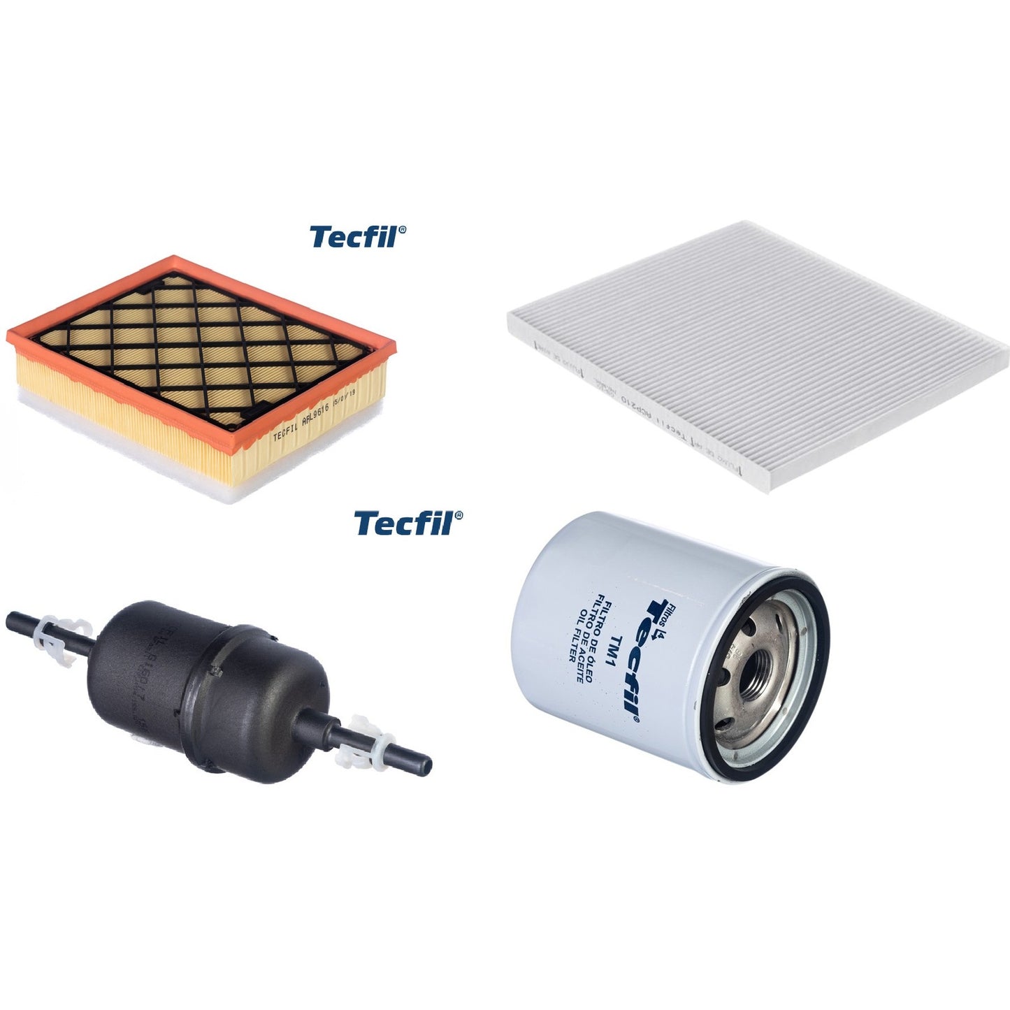 Kit Filtros de Ar do Motor, Óleo, Cabine e Combustível - Tecfil - ACP210 / ARL9616 / GI60/7 / PSL34M-(TM1) - (1)