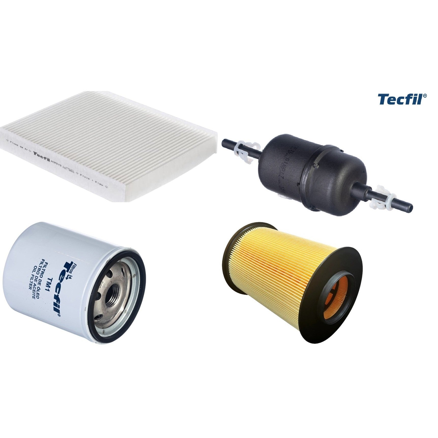 Kit Filtros de Ar do Motor, Óleo, Cabine e Combustível - Tecfil - ACP213 / ARS5196/1 / GI60/7 / PSL34M-(TM1) - (1)