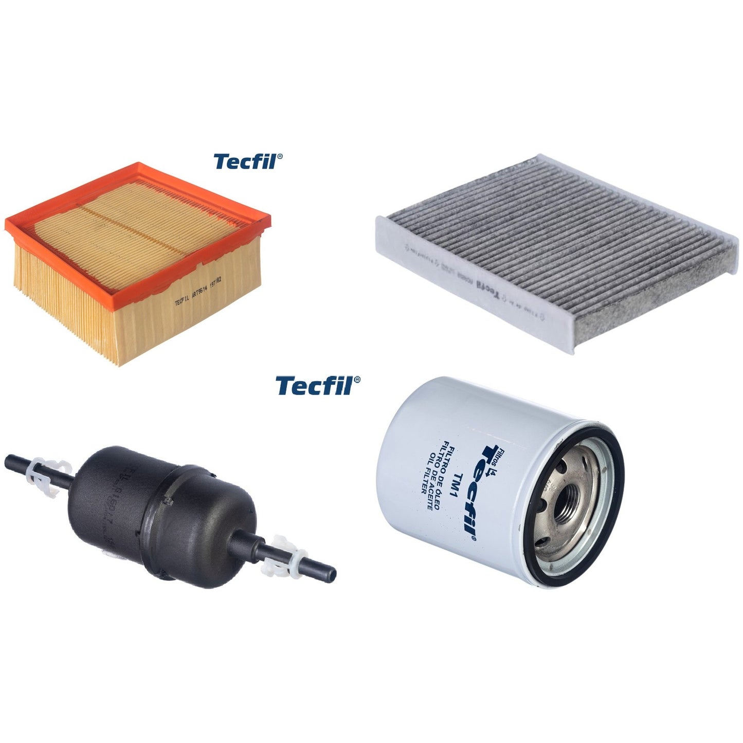 Kit Filtros de Ar do Motor, Óleo, Cabine e Combustível - Tecfil - ACA202 / ART9614 / GI60/7 / PSL34M-(TM1) - (1)
