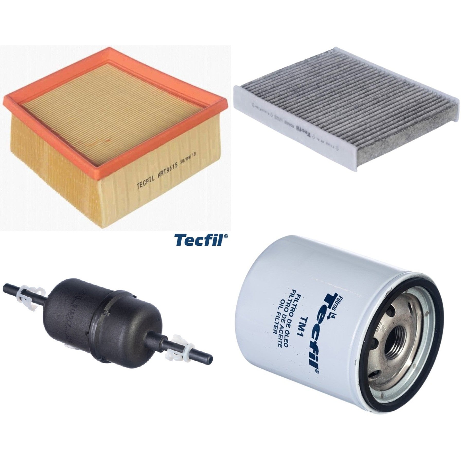 Kit Filtros de Ar do Motor, Óleo, Cabine e Combustível - Tecfil - ACA202 / ART9615 / GI60/7 / PSL34M-(TM1) - (1)