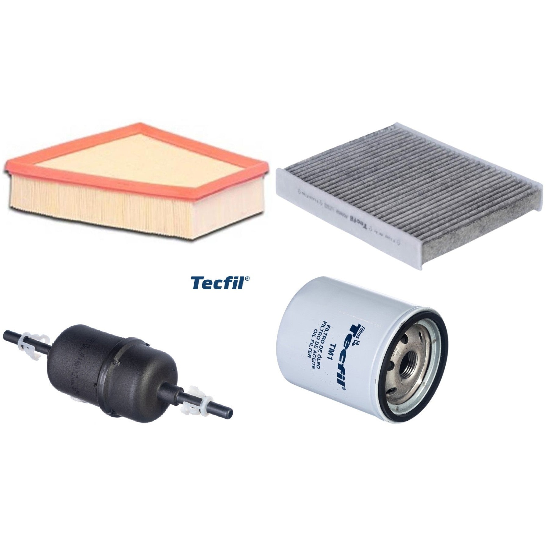 Kit Filtros de Ar do Motor, Óleo, Cabine e Combustível - Tecfil - ACA202 / ART6098 / GI60/7 / PSL34M-(TM1) - (1)