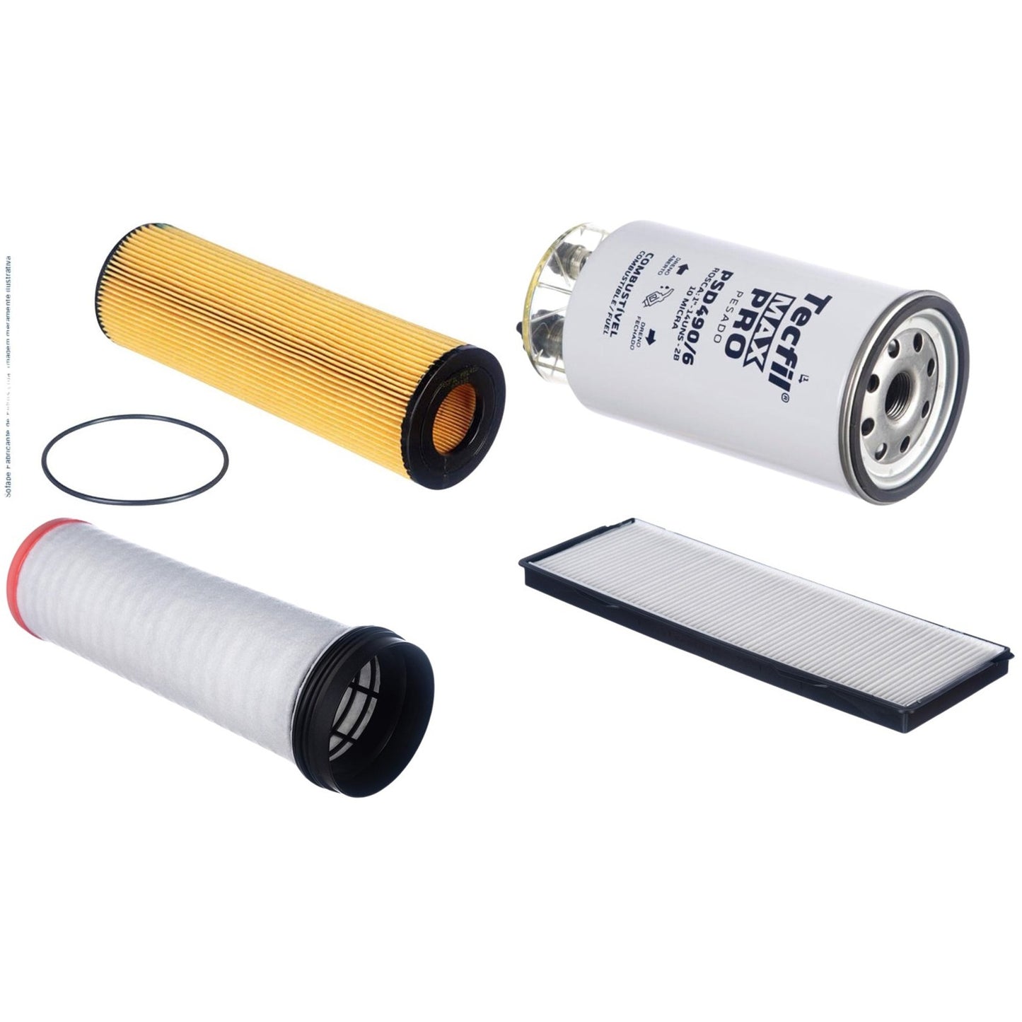 Kit Filtros de Ar do Motor, Óleo, Cabine e Combustível - Tecfil - ACP177 / ASR943 / PEL415 / PSD490/6 - (1)