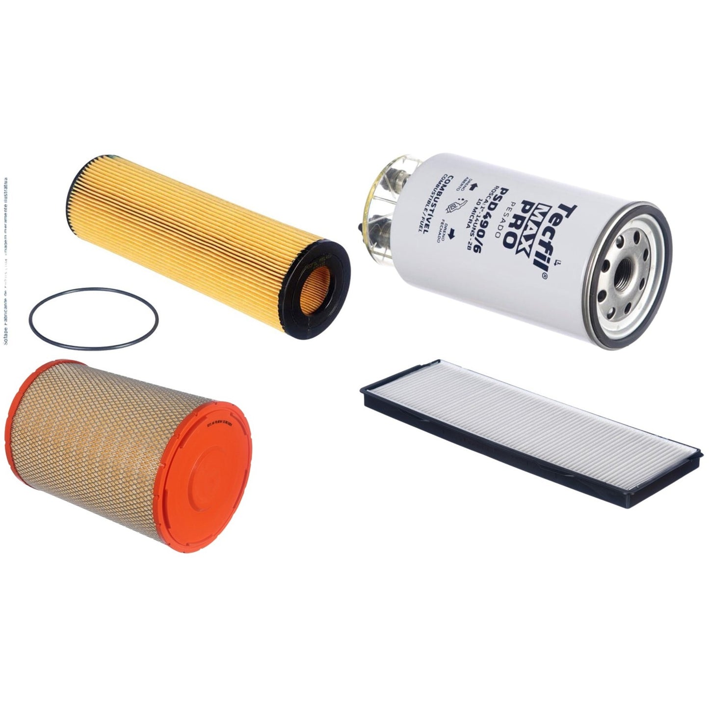 Kit Filtros de Ar do Motor, Óleo, Cabine e Combustível - Tecfil - ACP177 / ARS1184/1 / PEL415 / PSD490/6 - (1)