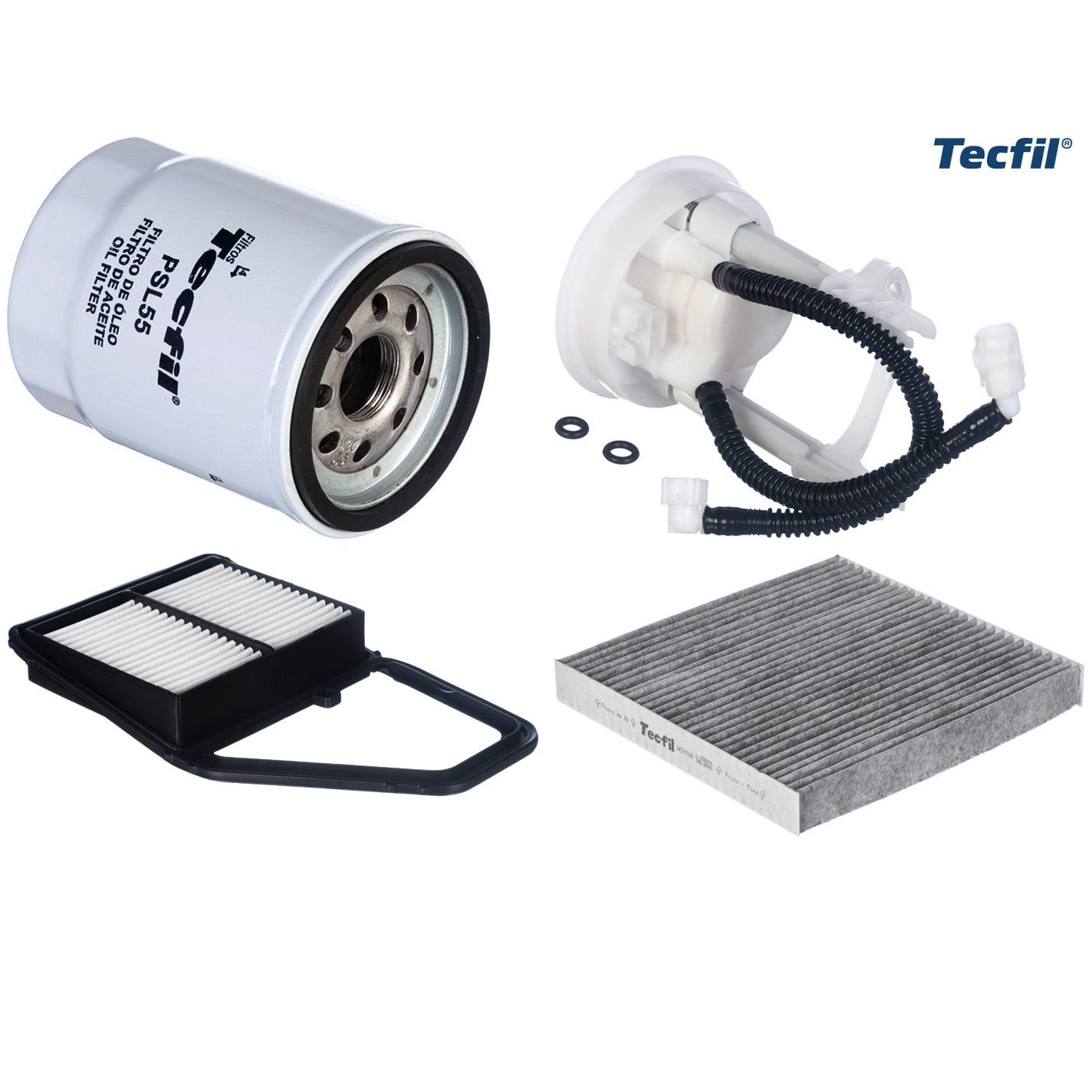 Kit Filtros de Ar do Motor, Óleo, Cabine e Combustível - Tecfil - ACA708 / ARL1032 / FBT2361 / PSL55 - (1)