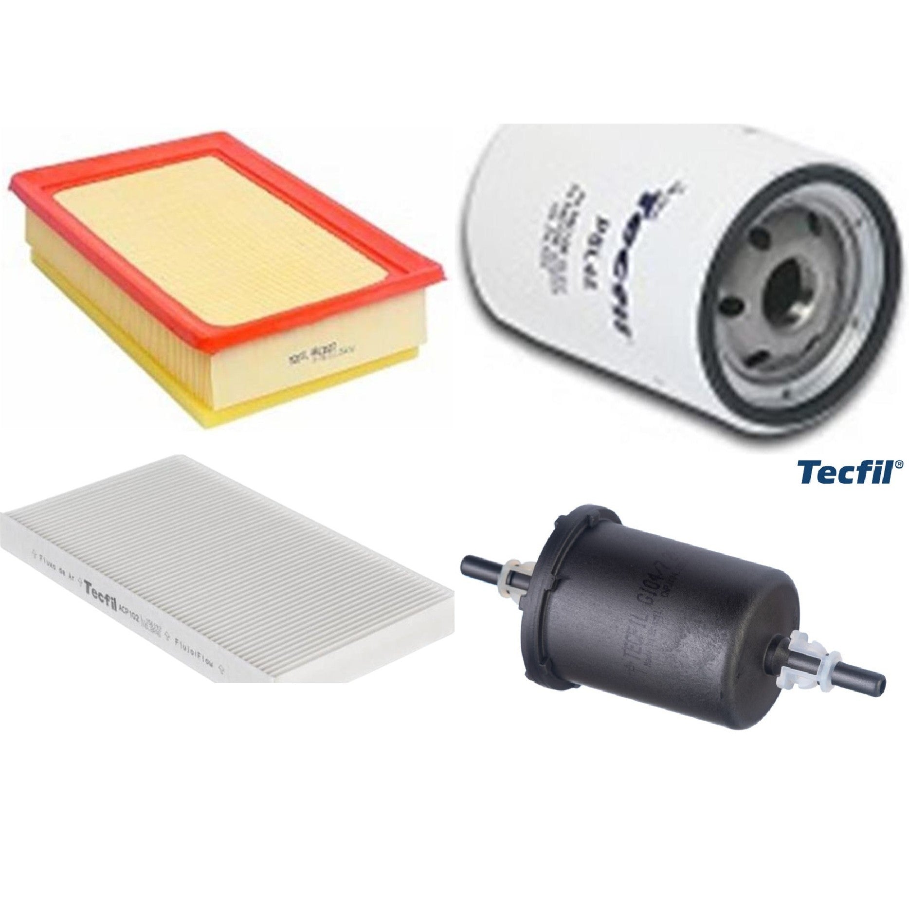 Kit Filtros de Ar do Motor, Óleo, Cabine e Combustível - Tecfil - ACP102 / ARL2507 / GI04/7 / PSL45 - (1)