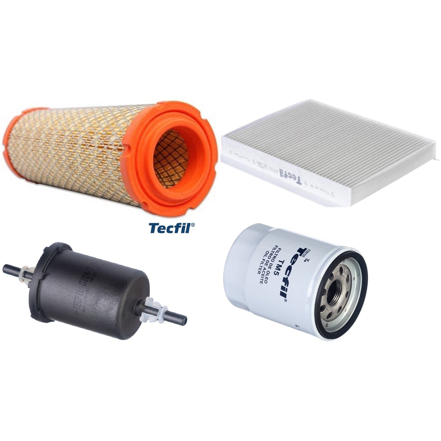 Kit Filtros de Ar do Motor, Óleo, Cabine e Combustível - Tecfil - ACP131 / ARS1029 / GI04/7 / PSL55M-(TM5) - (1)
