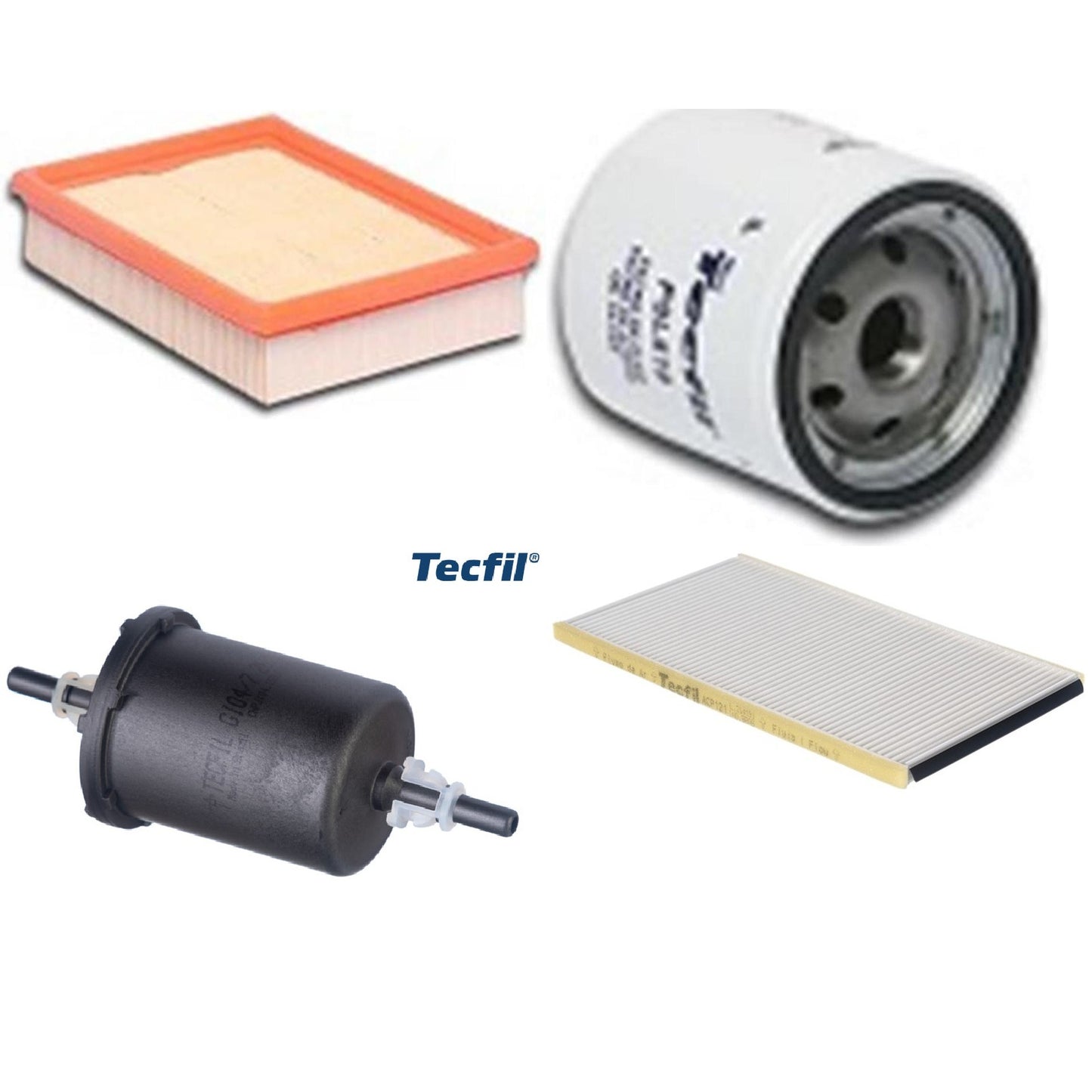 Kit Filtros de Ar do Motor, Óleo, Cabine e Combustível - Tecfil - ACP121 / ARL8834 / GI04/7 / PSL619 - (1)