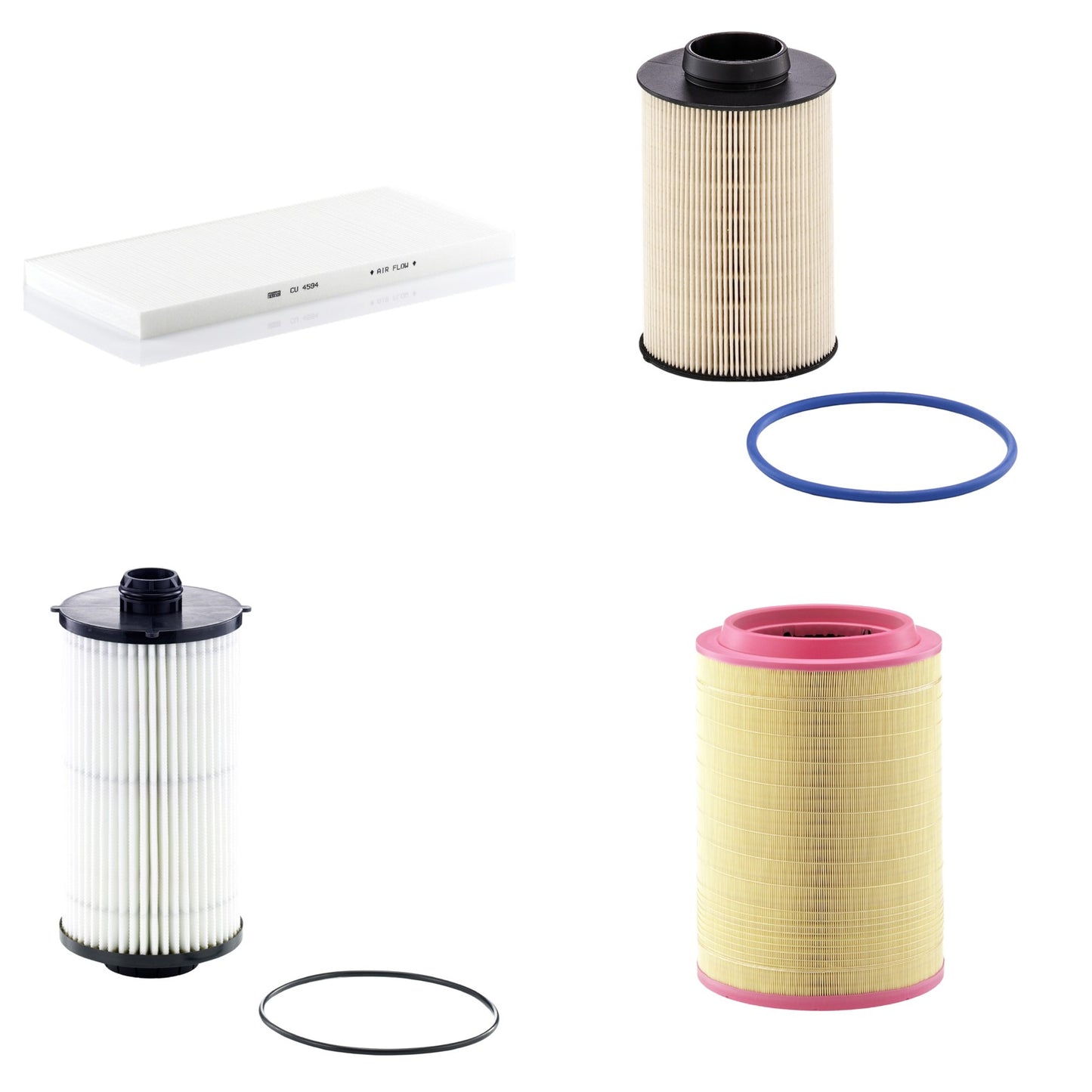 Kit Filtros de Ar Combustível Cabine Ar Condicionado Óleo - Mann-Filter - C321420/2 - CU4594 - HU12008x - PU10020x - (1)