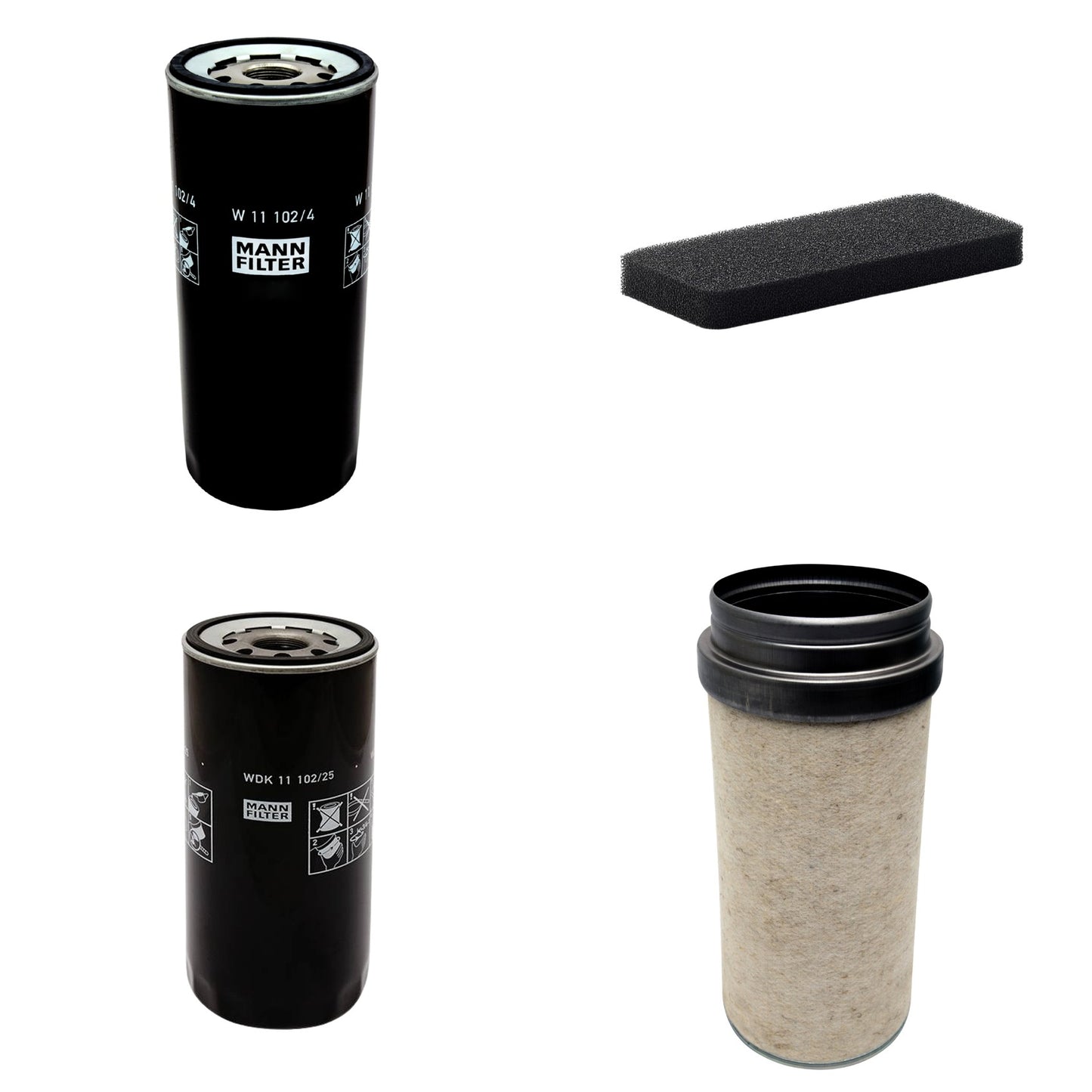 Kit Filtros de Ar Combustível Cabine Ar Condicionado Óleo - Mann-Filter - CF2000 - CU2101 - W11102/4 - WDK11102/25 - (1)