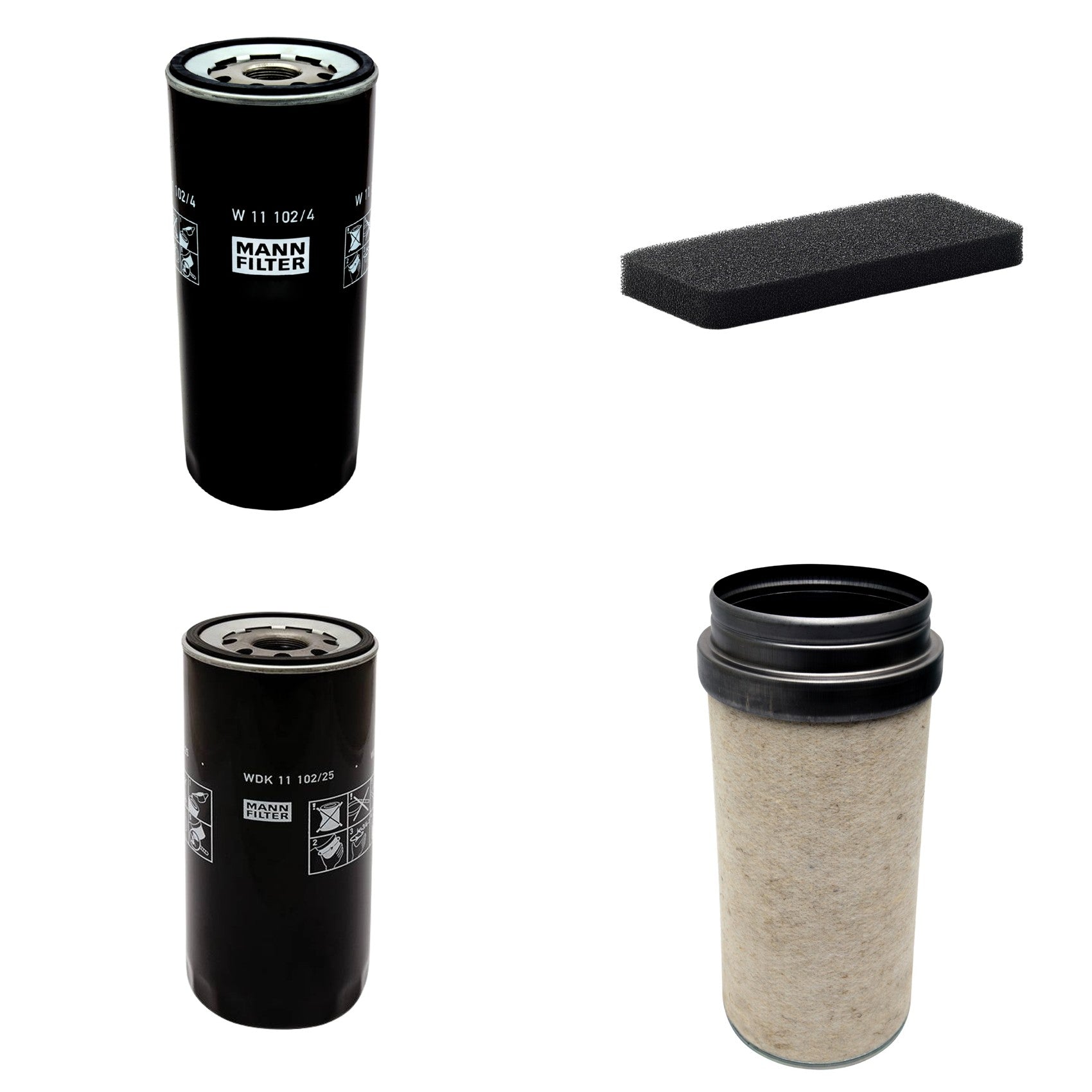 Kit Filtros de Ar Combustível Cabine Ar Condicionado Óleo - Mann-Filter - CF2000 - CU2101 - W11102/4 - WDK11102/25 - (1)