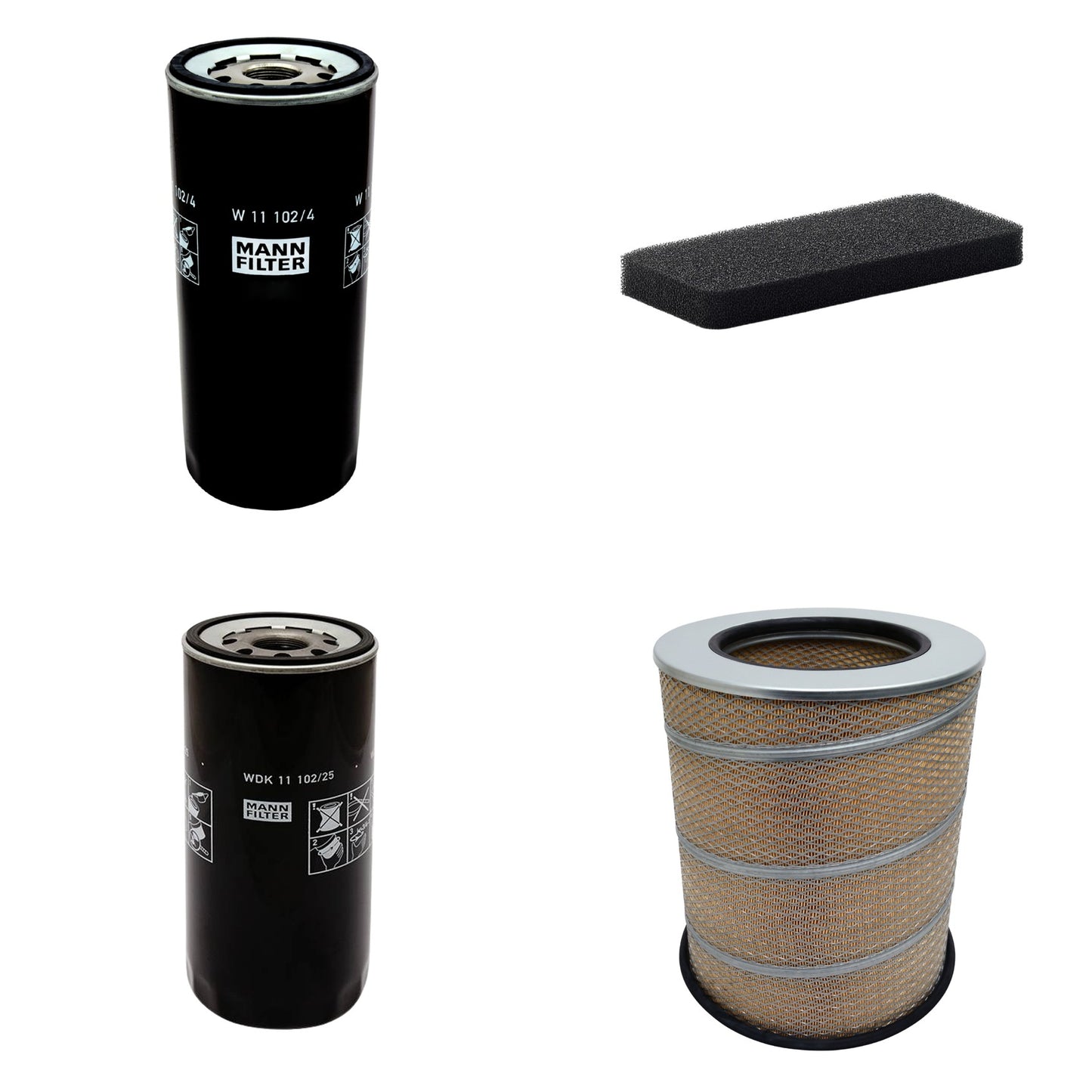 Kit Filtros de Ar Combustível Cabine Ar Condicionado Óleo - Mann-Filter - C341500 - CU2101 - W11102/4 - WDK11102/25 - (1)