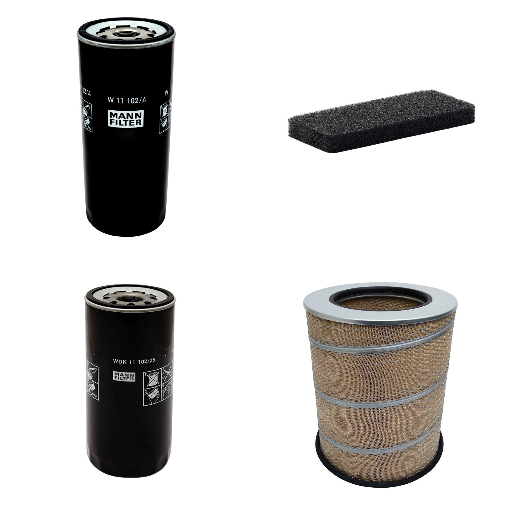 Kit Filtros de Ar Combustível Cabine Ar Condicionado Óleo - Mann-Filter - C341500 - CU2101 - W11102/4 - WDK11102/25 - (1)
