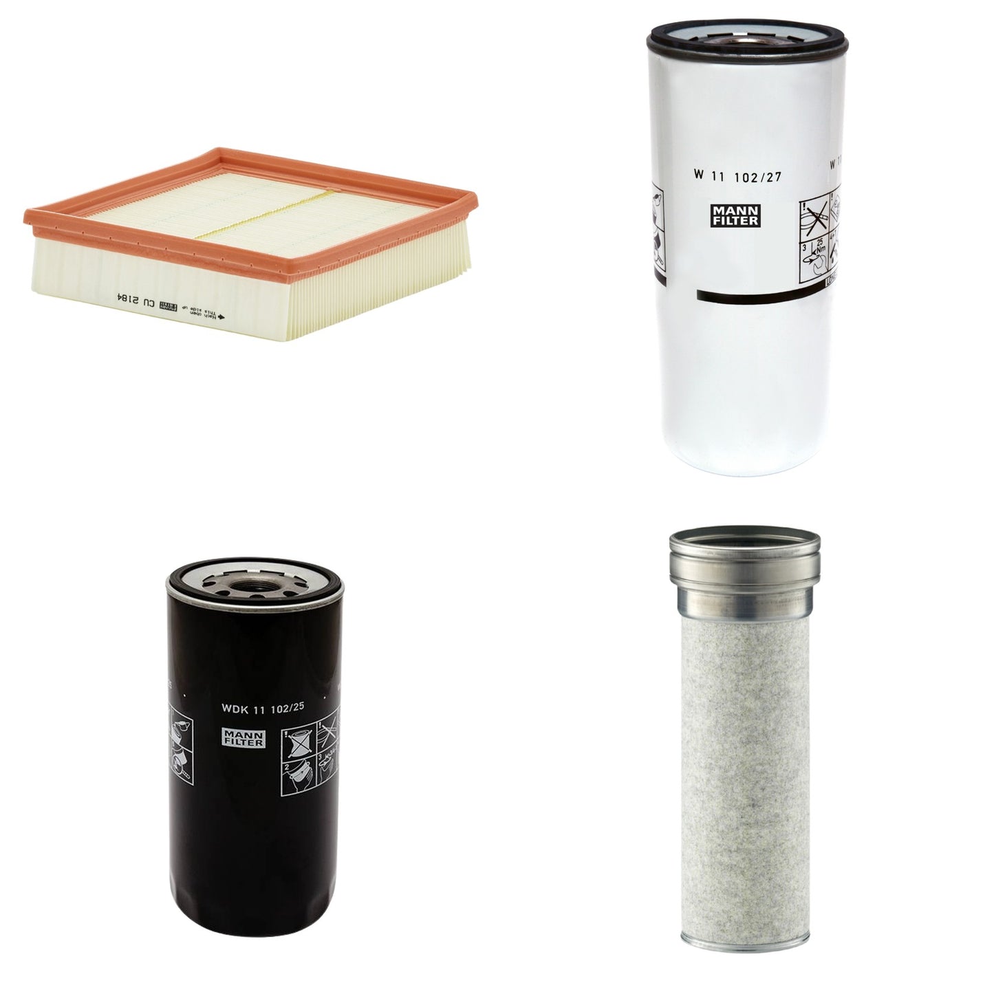 Kit Filtros de Ar Combustível Cabine Ar Condicionado Óleo - Mann-Filter - CF1510/1 - CU2184 - W11102/27 - WDK11102/25 - (1)