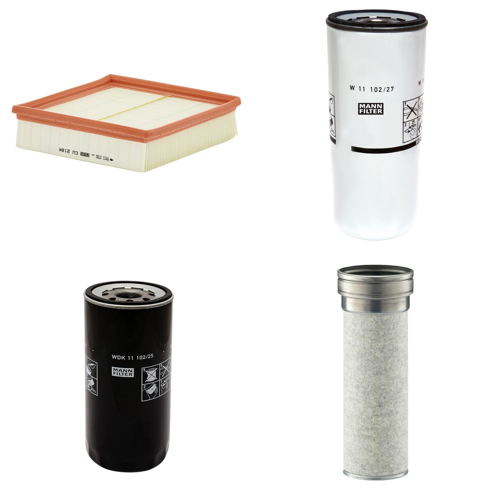 Kit Filtros de Ar Combustível Cabine Ar Condicionado Óleo - Mann-Filter - CF1510/1 - CU2184 - W11102/27 - WDK11102/25 - (1)