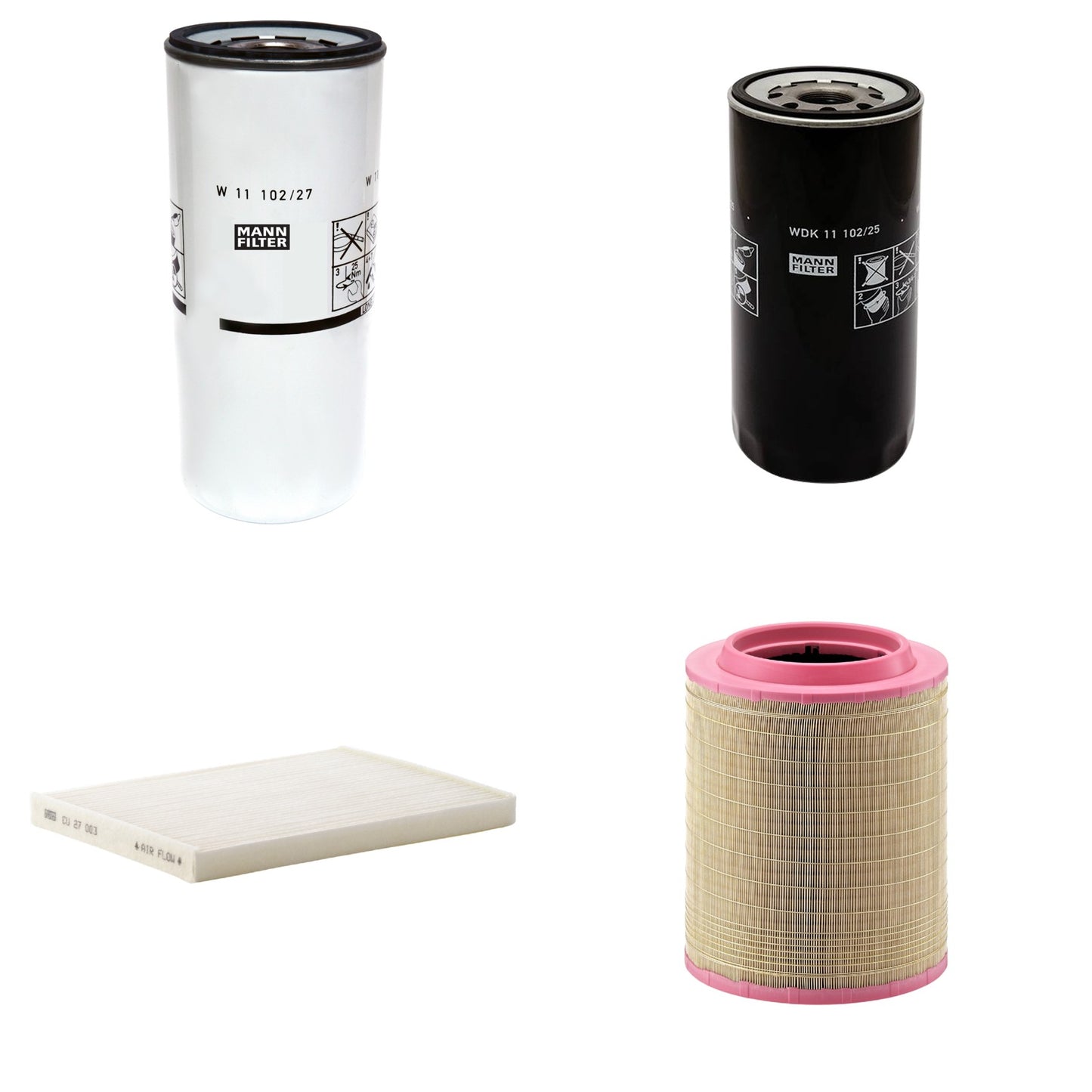 Kit Filtros de Ar Combustível Cabine Ar Condicionado Óleo - Mann-Filter - C331460/1 - CU27003 - W11102/27 - WDK11102/25 - (1)