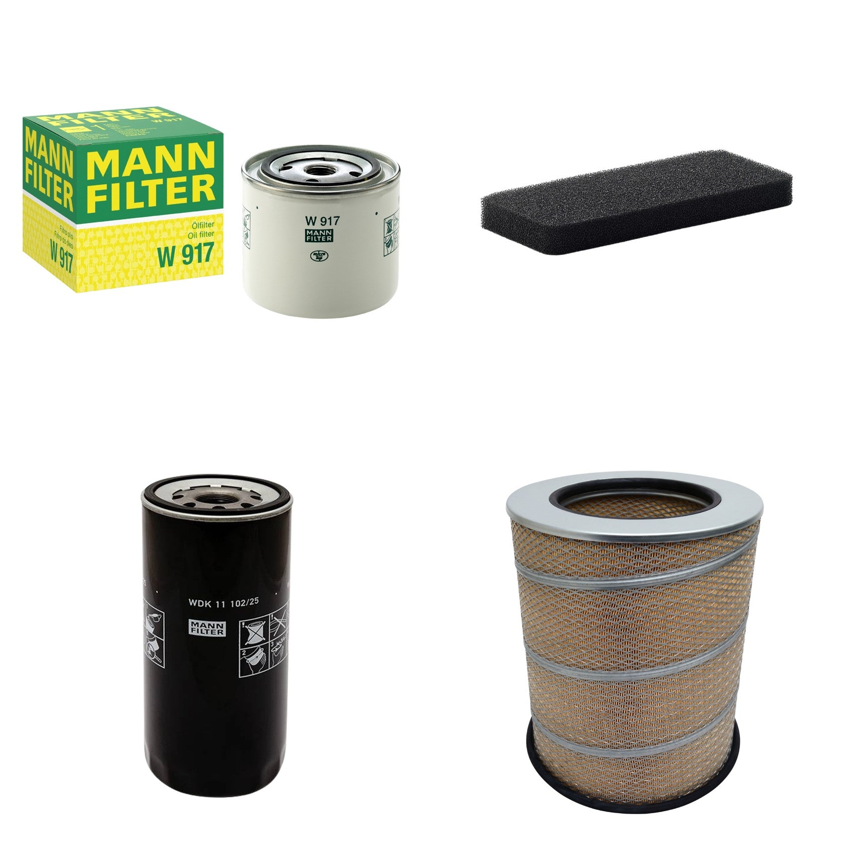 Kit Filtros de Ar Combustível Cabine Ar Condicionado Óleo - Mann-Filter - C341500 - CU2101 - W917 - WDK11102/25 - (1)