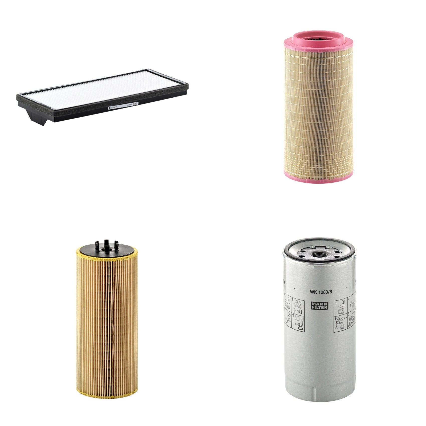 Kit Filtros de Ar Combustível Cabine Ar Condicionado Óleo - Mann-Filter - C271340 - CU4469 - HU12110x - WK1080/6X - (1)