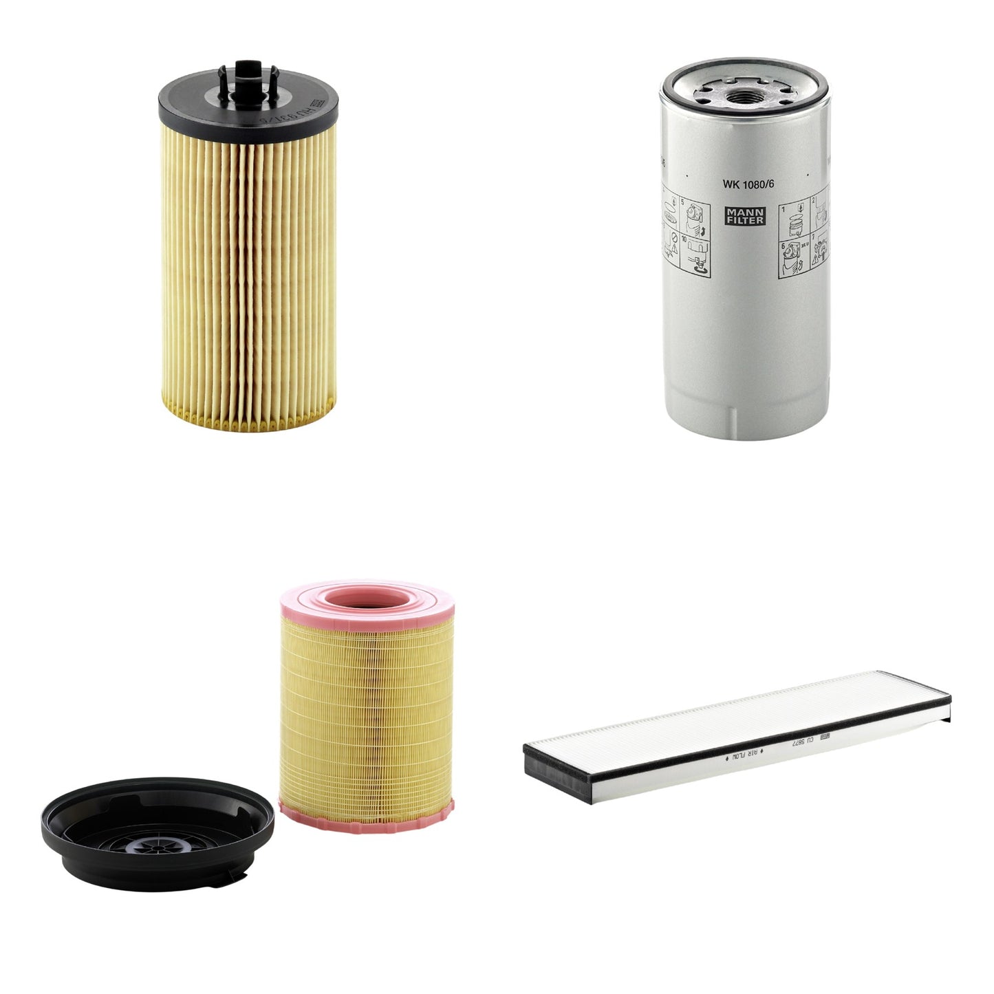 Kit Filtros de Ar Combustível Cabine Ar Condicionado Óleo - Mann-Filter - C29010KIT - CU5877 - HU931/5x - WK1080/6X - (1)