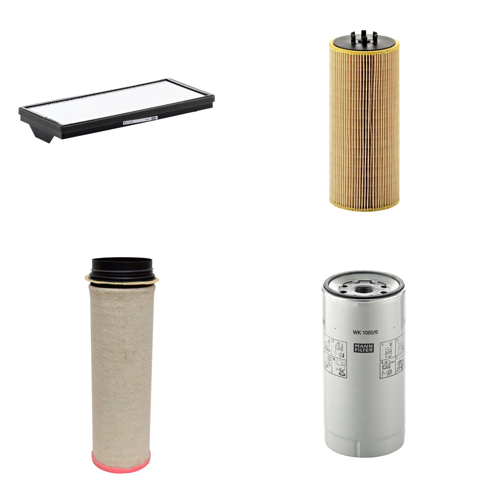 Kit Filtros de Ar Combustível Cabine Ar Condicionado Óleo - Mann-Filter - CF1651 - CU4469 - HU12110x - WK1080/6X - (1)