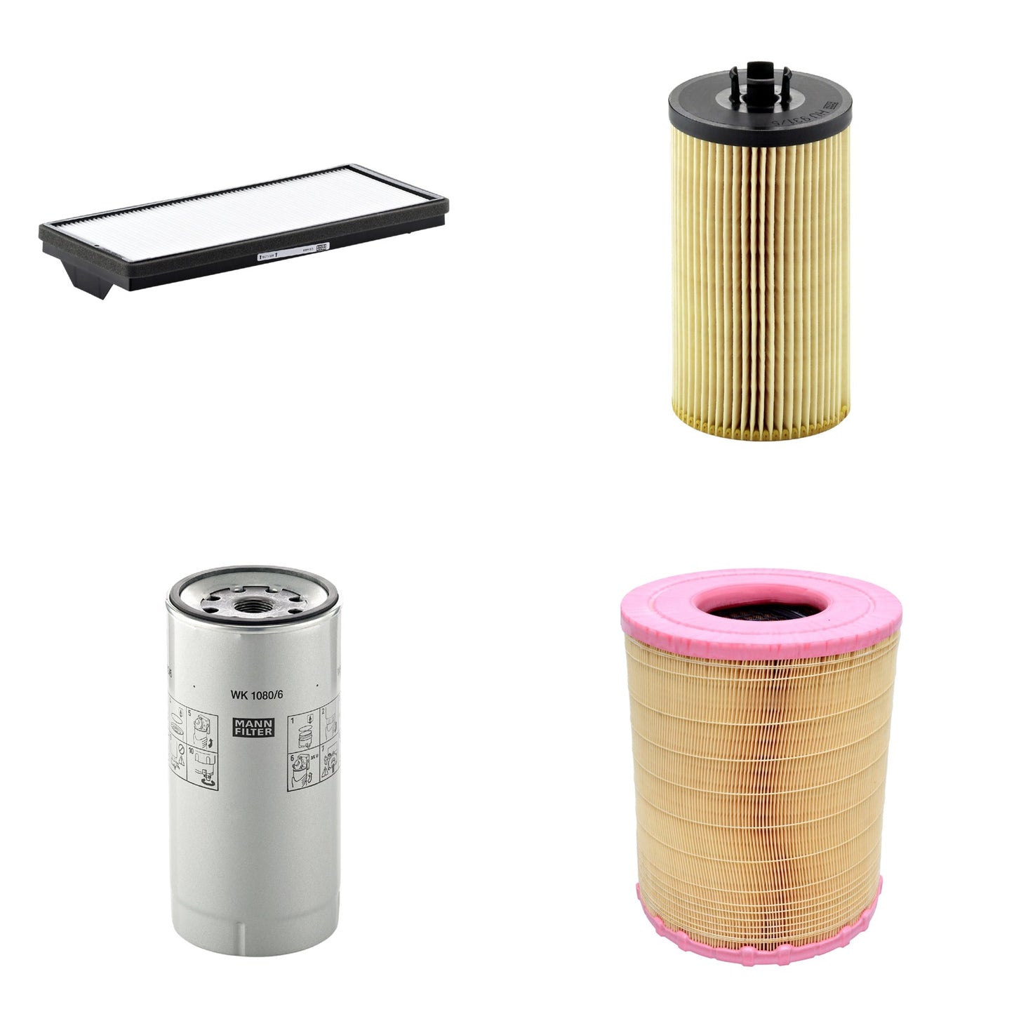 Kit Filtros de Ar Combustível Cabine Ar Condicionado Óleo - Mann-Filter - C281012 - CU4469 - HU931/5x - WK1080/6X - (1)