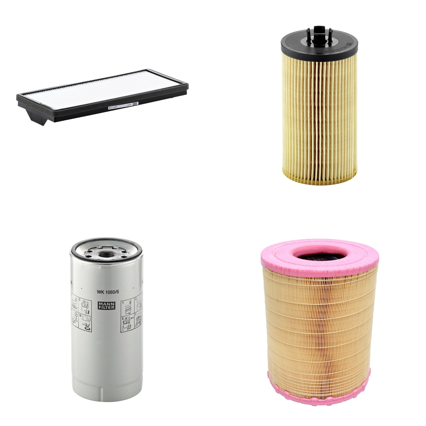 Kit Filtros de Ar Combustível Cabine Ar Condicionado Óleo - Mann-Filter - C281012 - CU4469 - HU931/5x - WK1080/6X - (1)