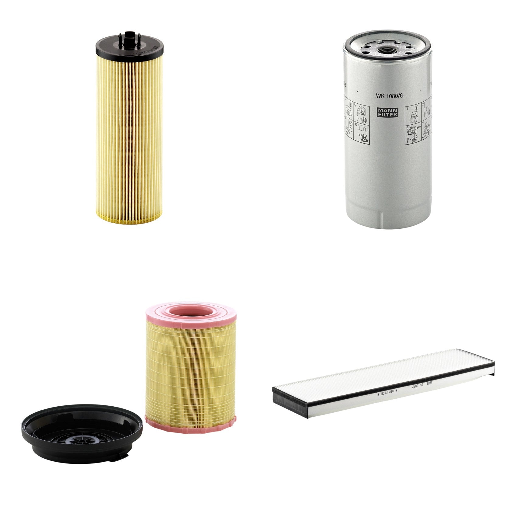 Kit Filtros de Ar Combustível Cabine Ar Condicionado Óleo - Mann-Filter - C29010KIT - CU5877 - HU945/2x - WK1080/6X - (1)