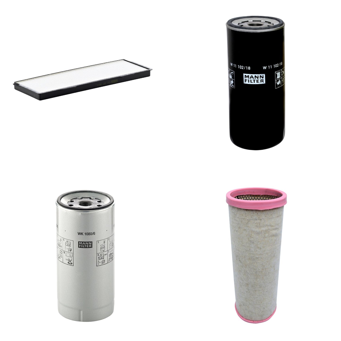 Kit Filtros de Ar Combustível Cabine Ar Condicionado Óleo - Mann-Filter - CF1711 - CU37001 - W11102/18 - WK1080/6X - (1)