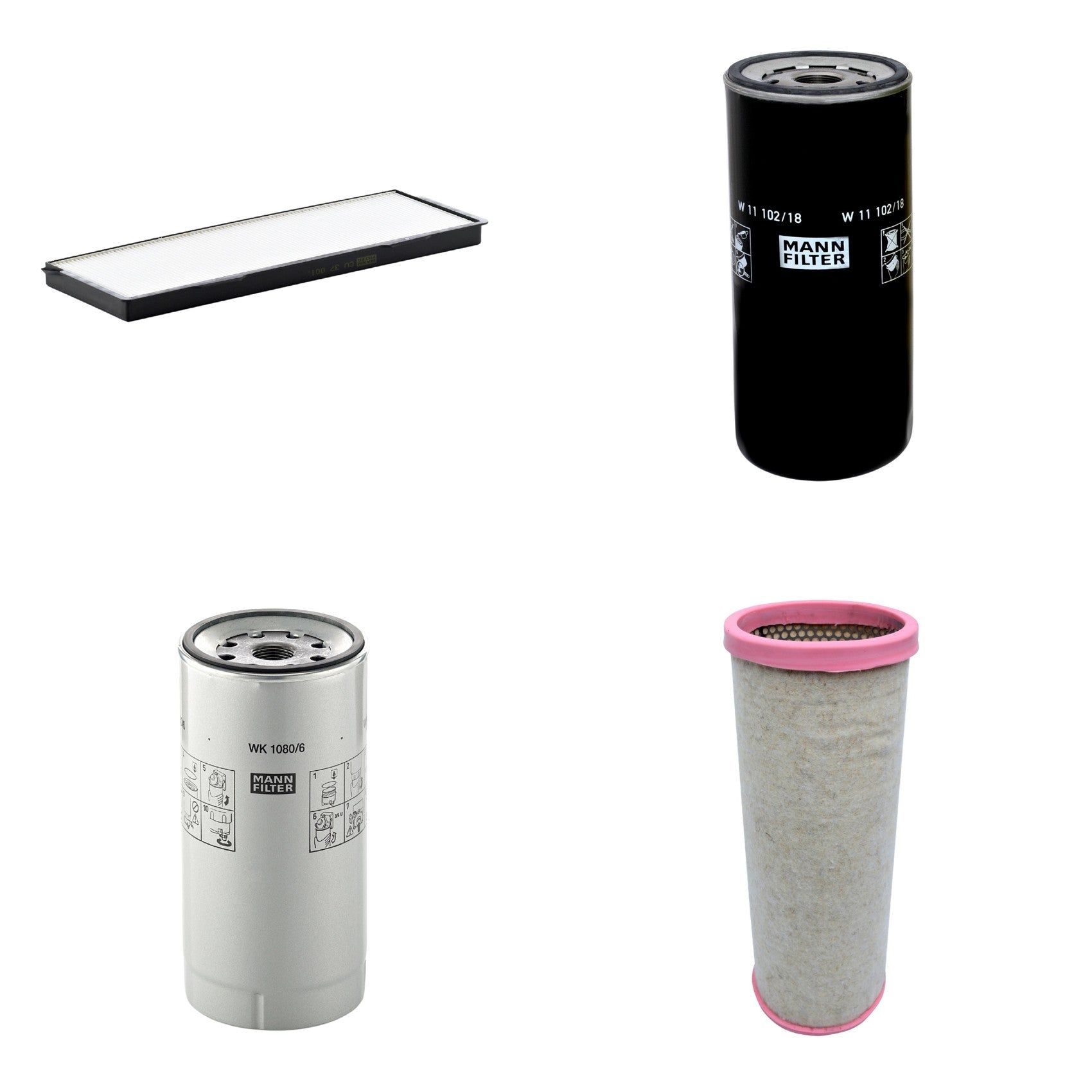 Kit Filtros de Ar Combustível Cabine Ar Condicionado Óleo - Mann-Filter - CF1711 - CU37001 - W11102/18 - WK1080/6X - (1)