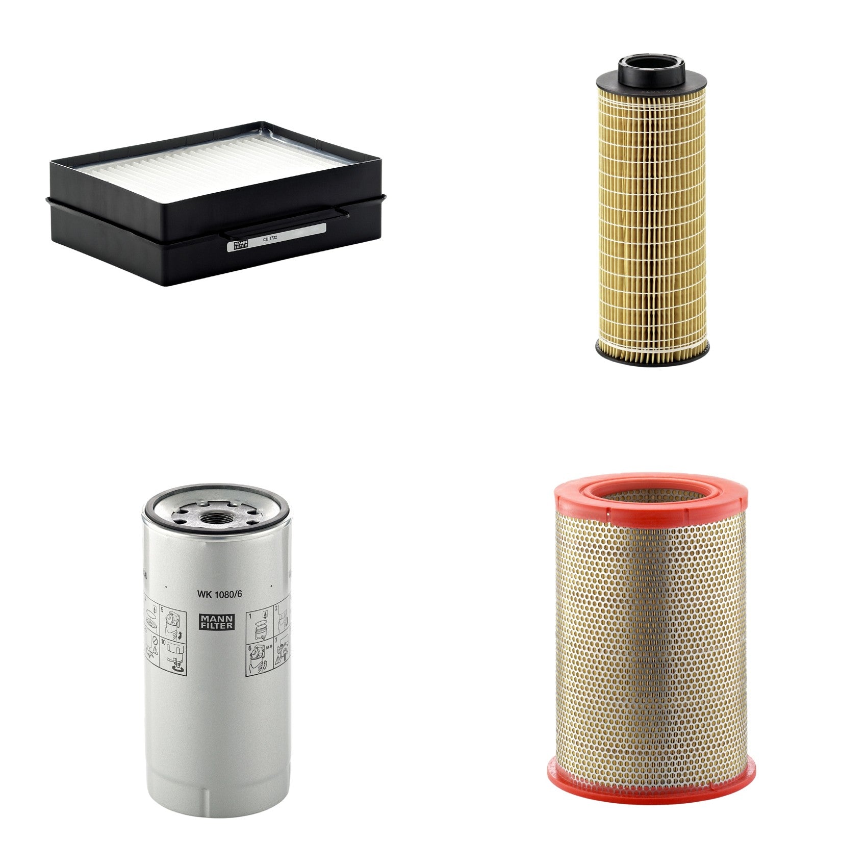 Kit Filtros de Ar Combustível Cabine Ar Condicionado Óleo - Mann-Filter - C301359 - CU1722 - HU1072x - WK1080/6X - (1)