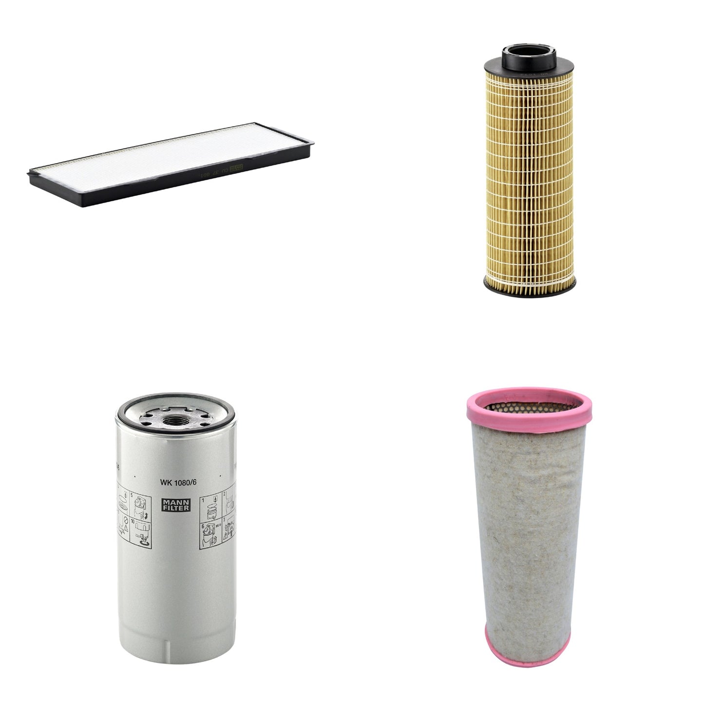 Kit Filtros de Ar Combustível Cabine Ar Condicionado Óleo - Mann-Filter - CF1711 - CU37001 - HU1072x - WK1080/6X - (1)
