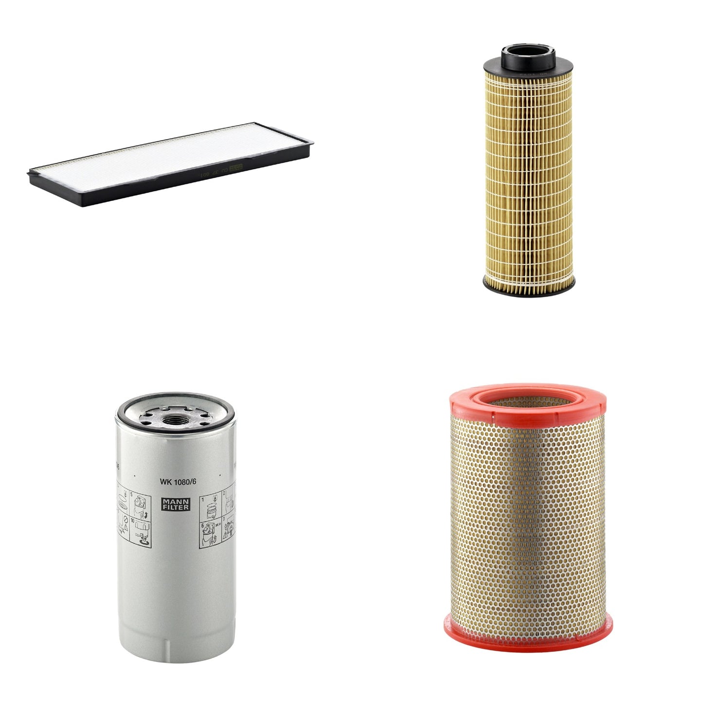 Kit Filtros de Ar Combustível Cabine Ar Condicionado Óleo - Mann-Filter - C301359 - CU37001 - HU1072x - WK1080/6X - (1)