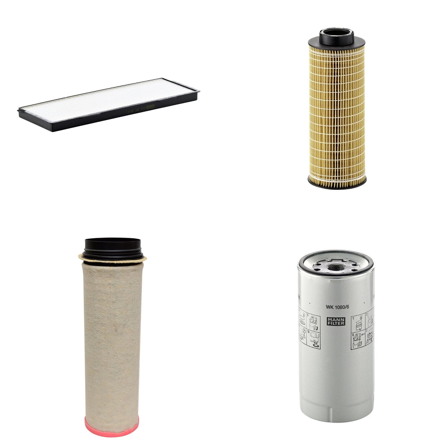 Kit Filtros de Ar Combustível Cabine Ar Condicionado Óleo - Mann-Filter - CF1651 - CU37001 - HU1072x - WK1080/6X - (1)
