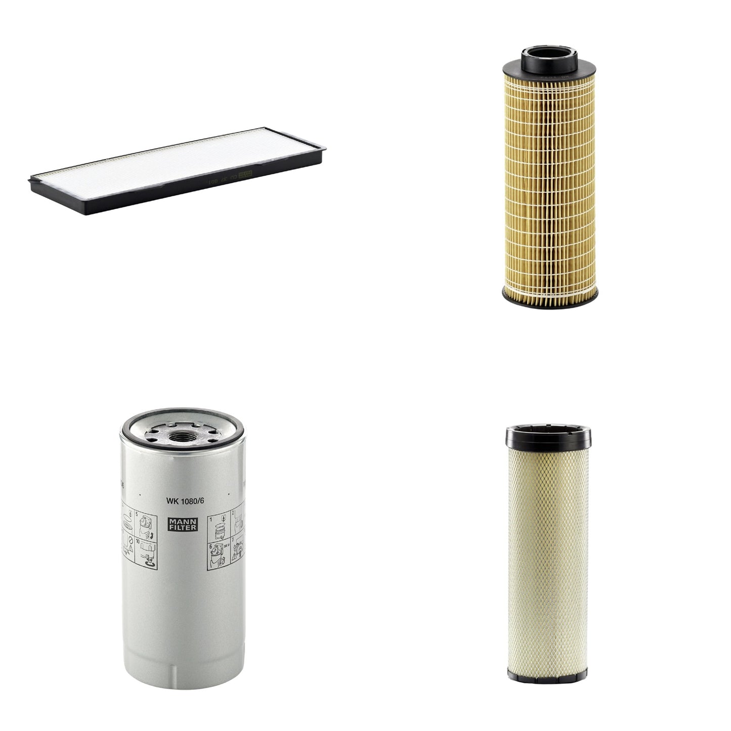 Kit Filtros de Ar Combustível Cabine Ar Condicionado Óleo - Mann-Filter - CF1720 - CU37001 - HU1072x - WK1080/6X - (1)